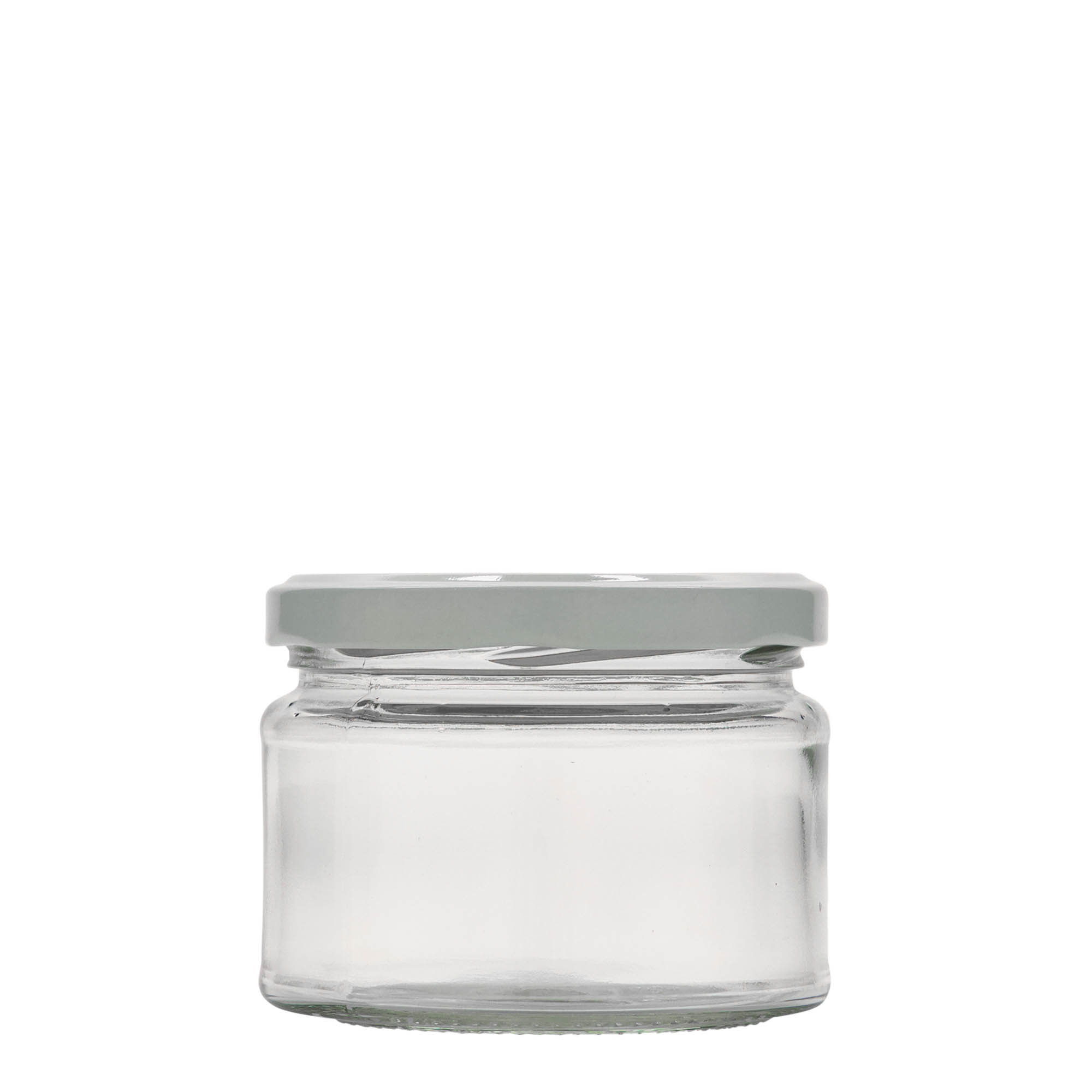 280 ml platt runt glas, öppning: Twist-Off (TO 82) 280 ml platt runt glas, öppning: Twist-Off (TO 82)