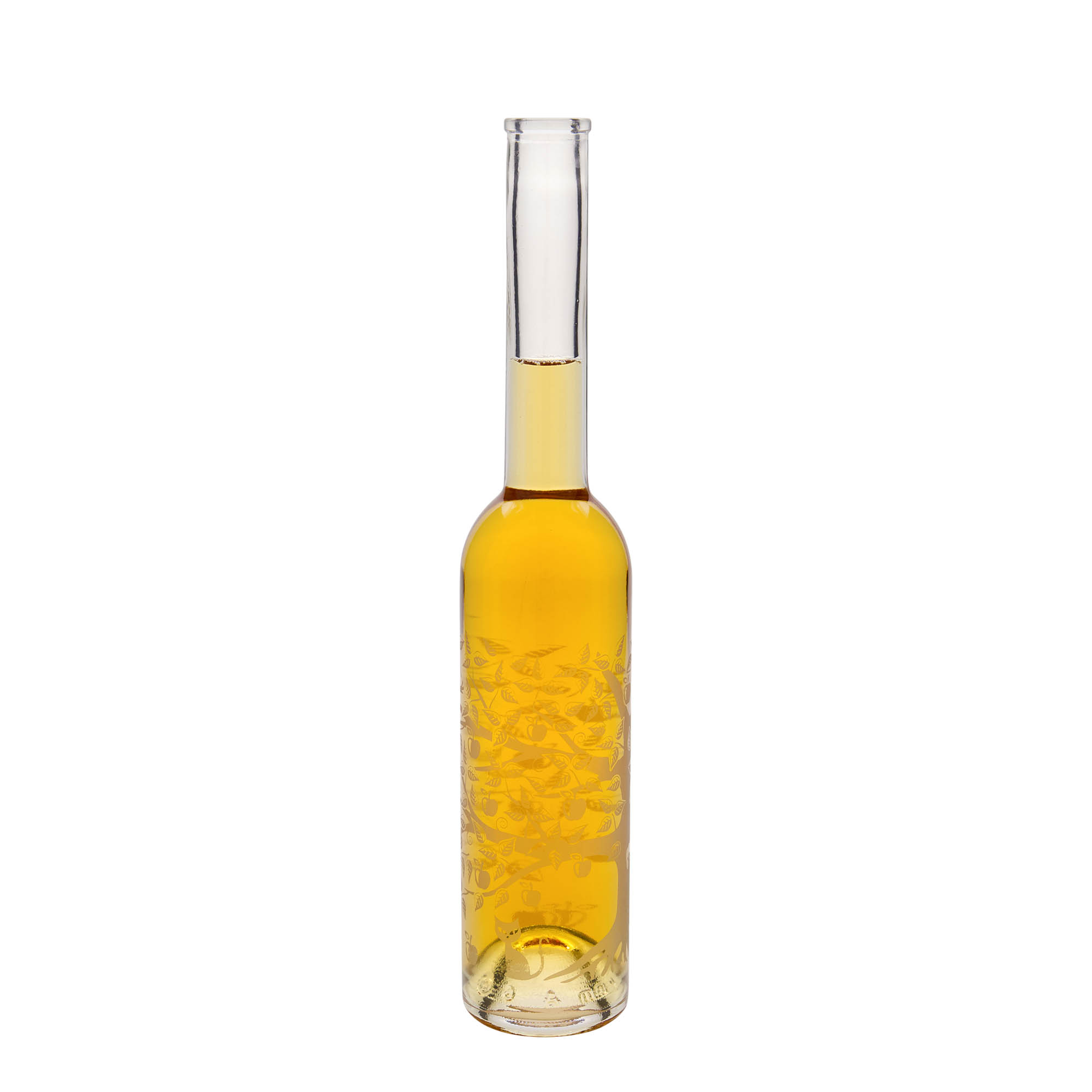 350 ml glasflaska 'Opera', motiv: äppelträd, öppning: kork
