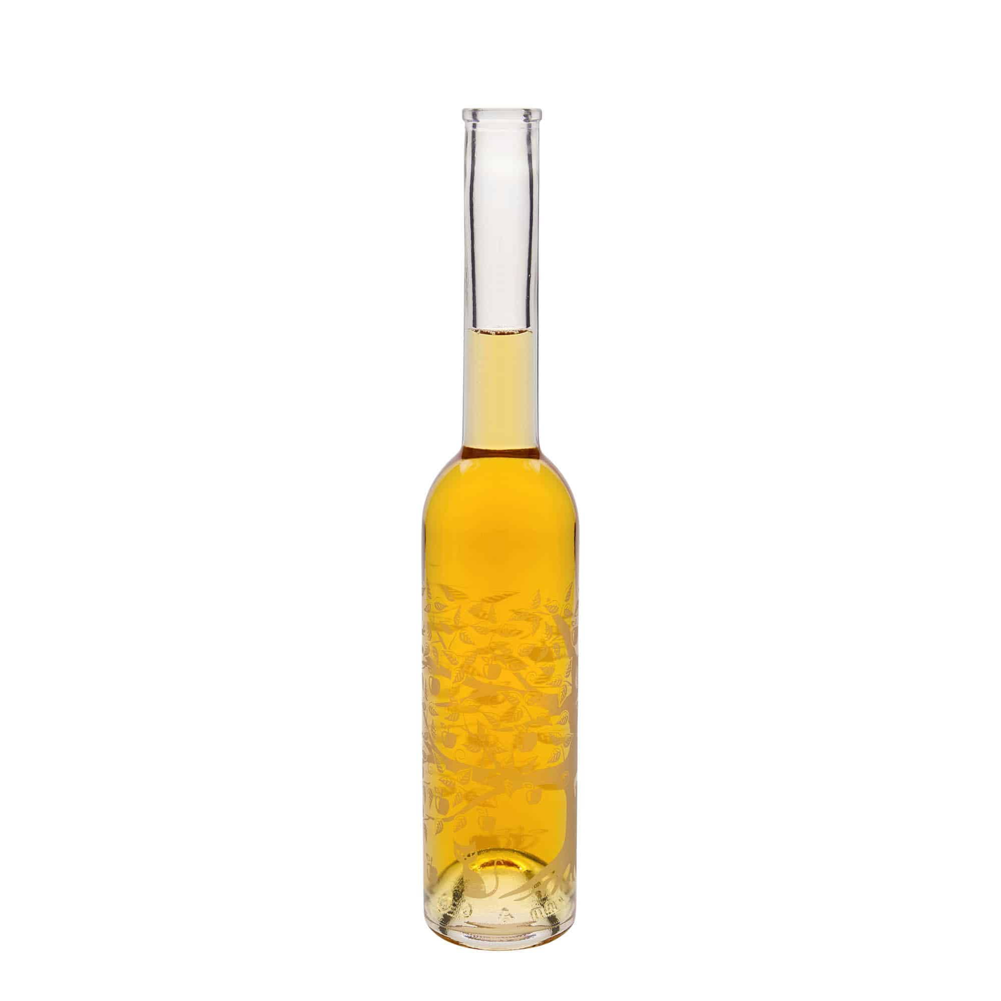 350 ml glasflaska 'Opera', motiv: äppelträd, öppning: kork