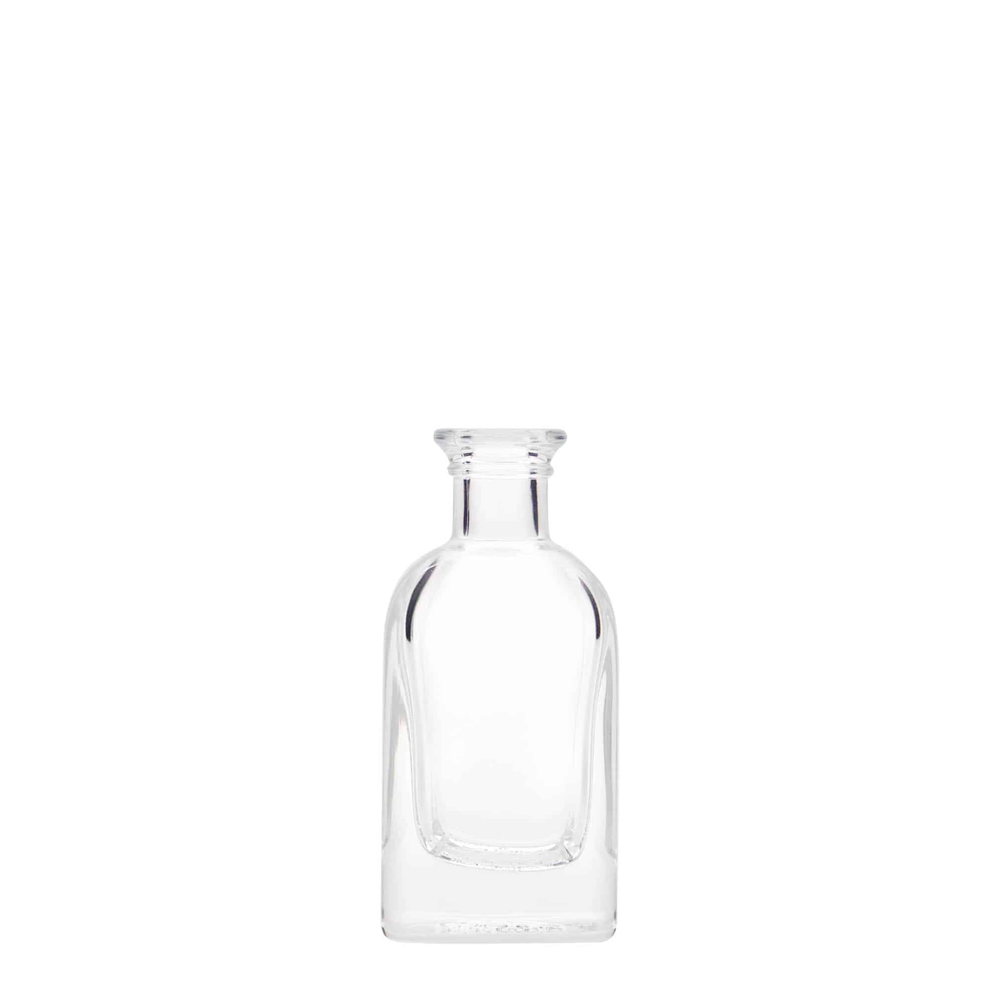 40 ml apoteksglasflaska Carré, kvadratisk, mynning: kork
