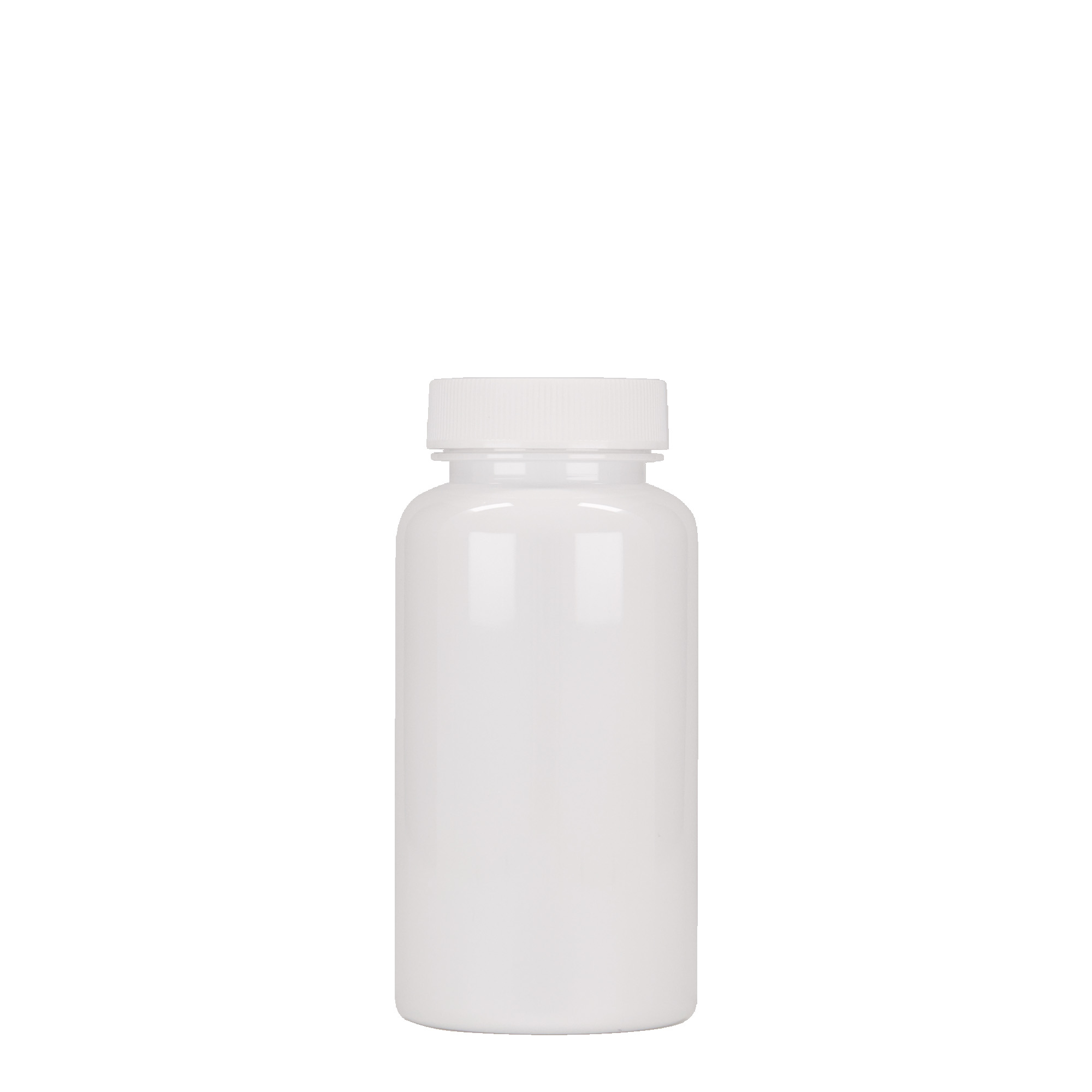 150 ml PET-packer, plast, vit, mynning: GPI 38/400