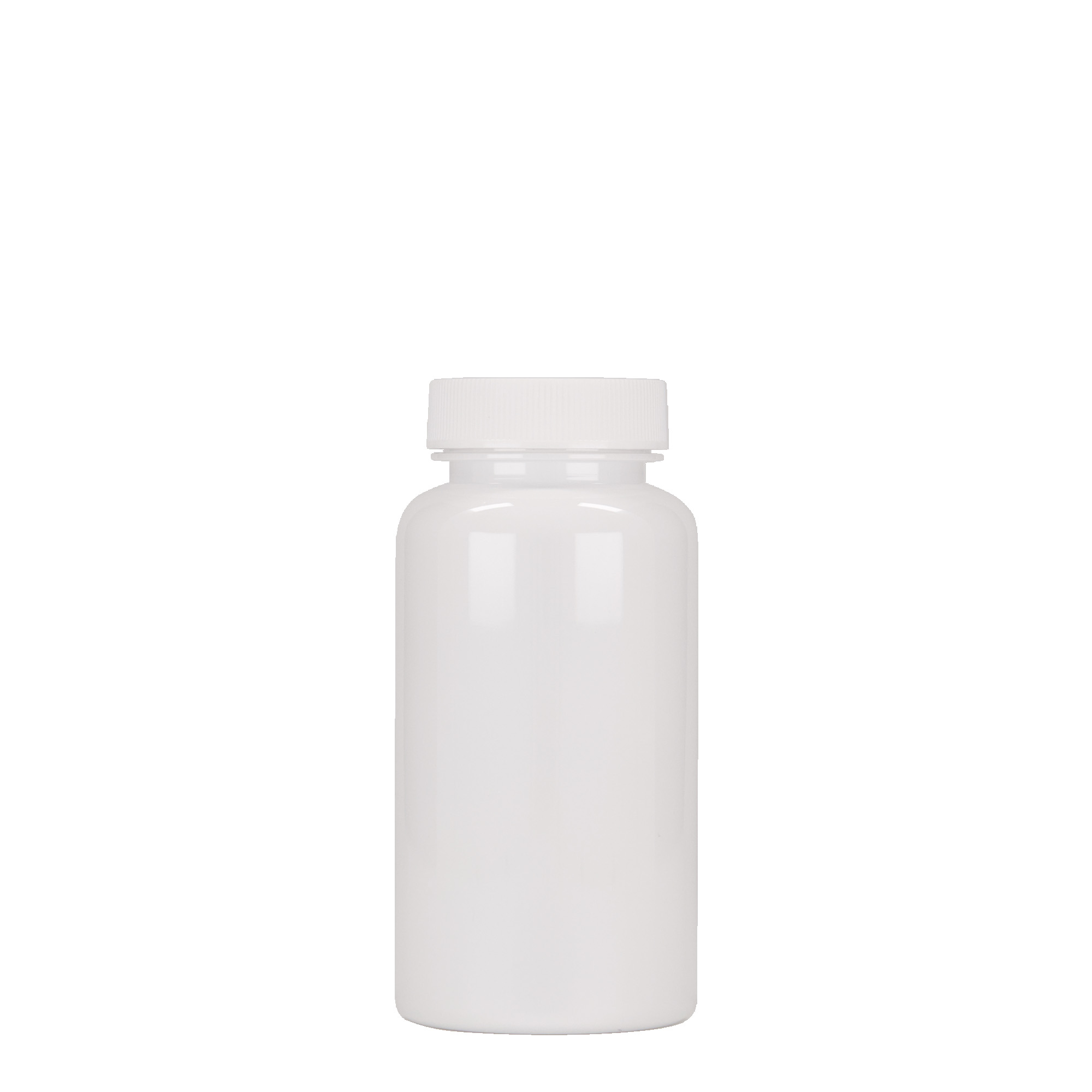 150 ml PET-packer, plast, vit, mynning: 38/400