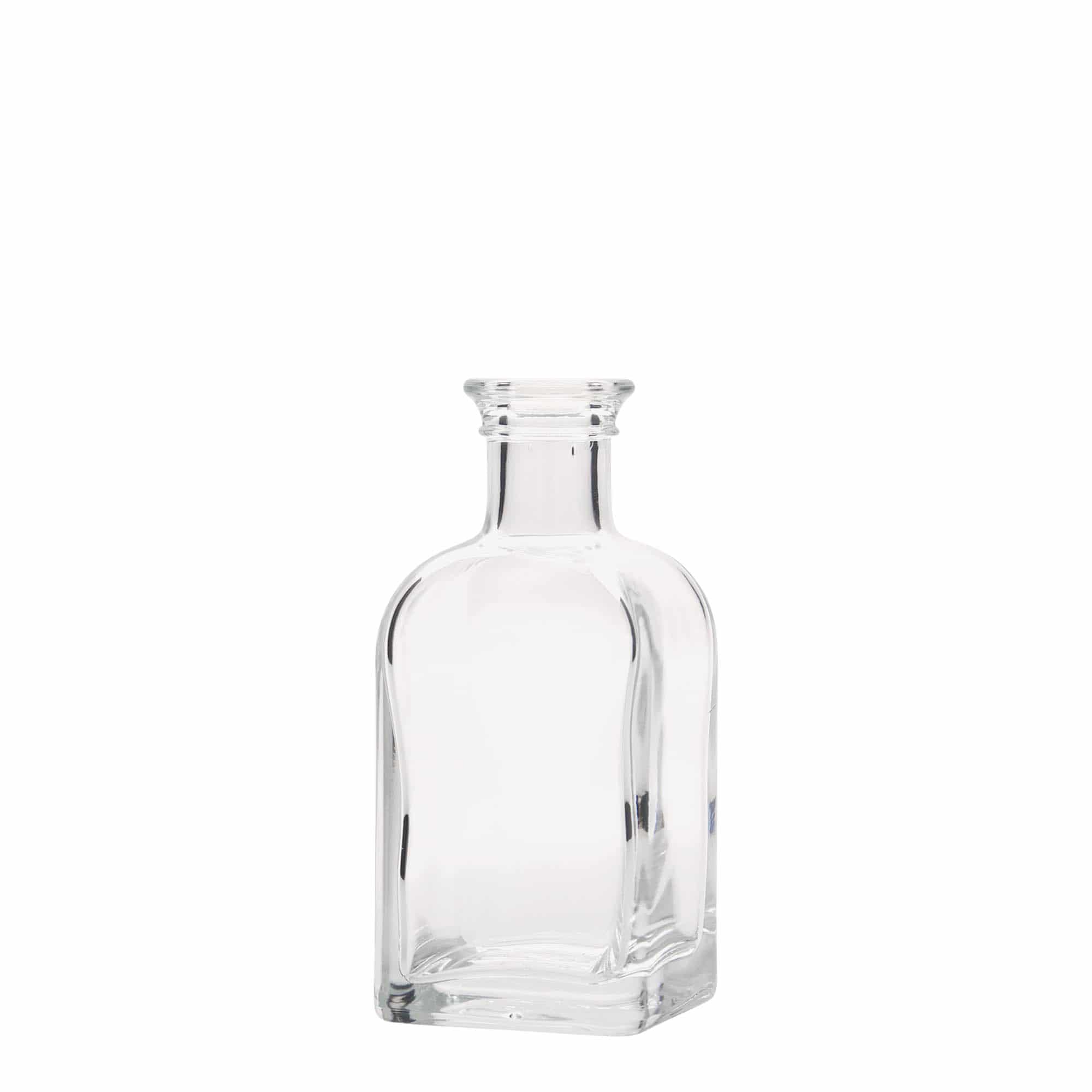 100 ml glasflaska Apotekar Carré, kvadratisk, öppning: kork