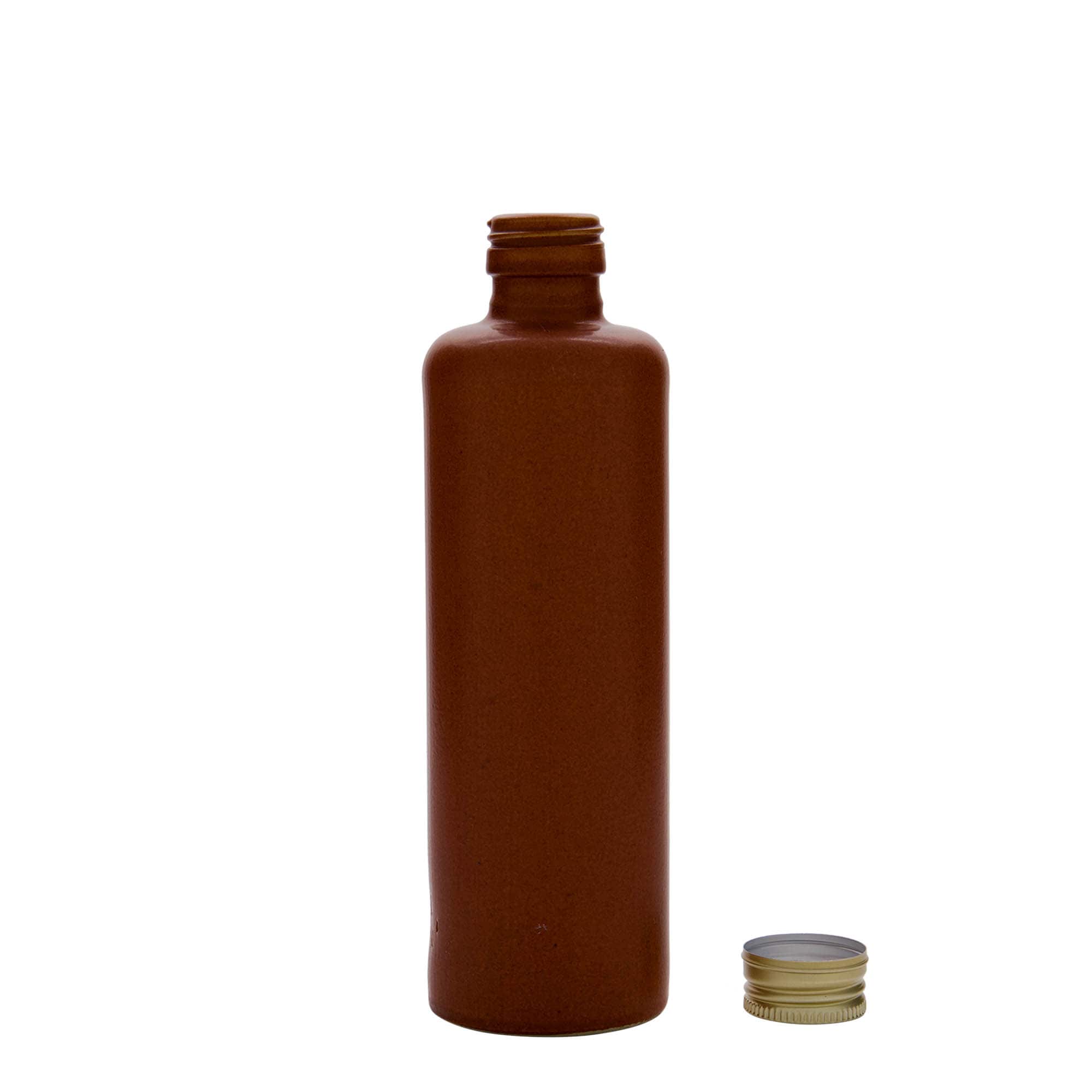 350 ml lerkrus, stengods, rödbrun, mynning: PP 31,5