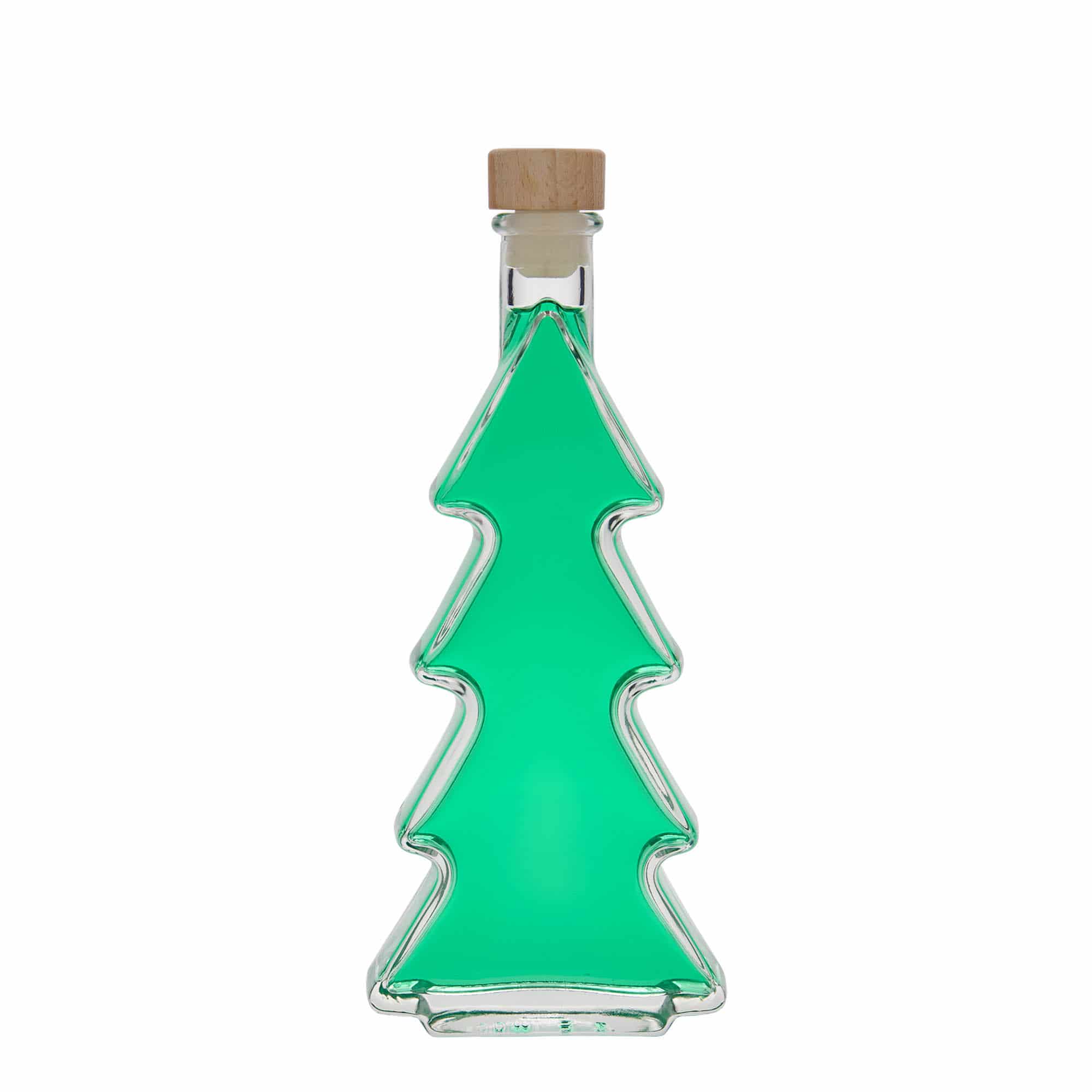 200 ml glasflaska 'Julgran', mynning: kork