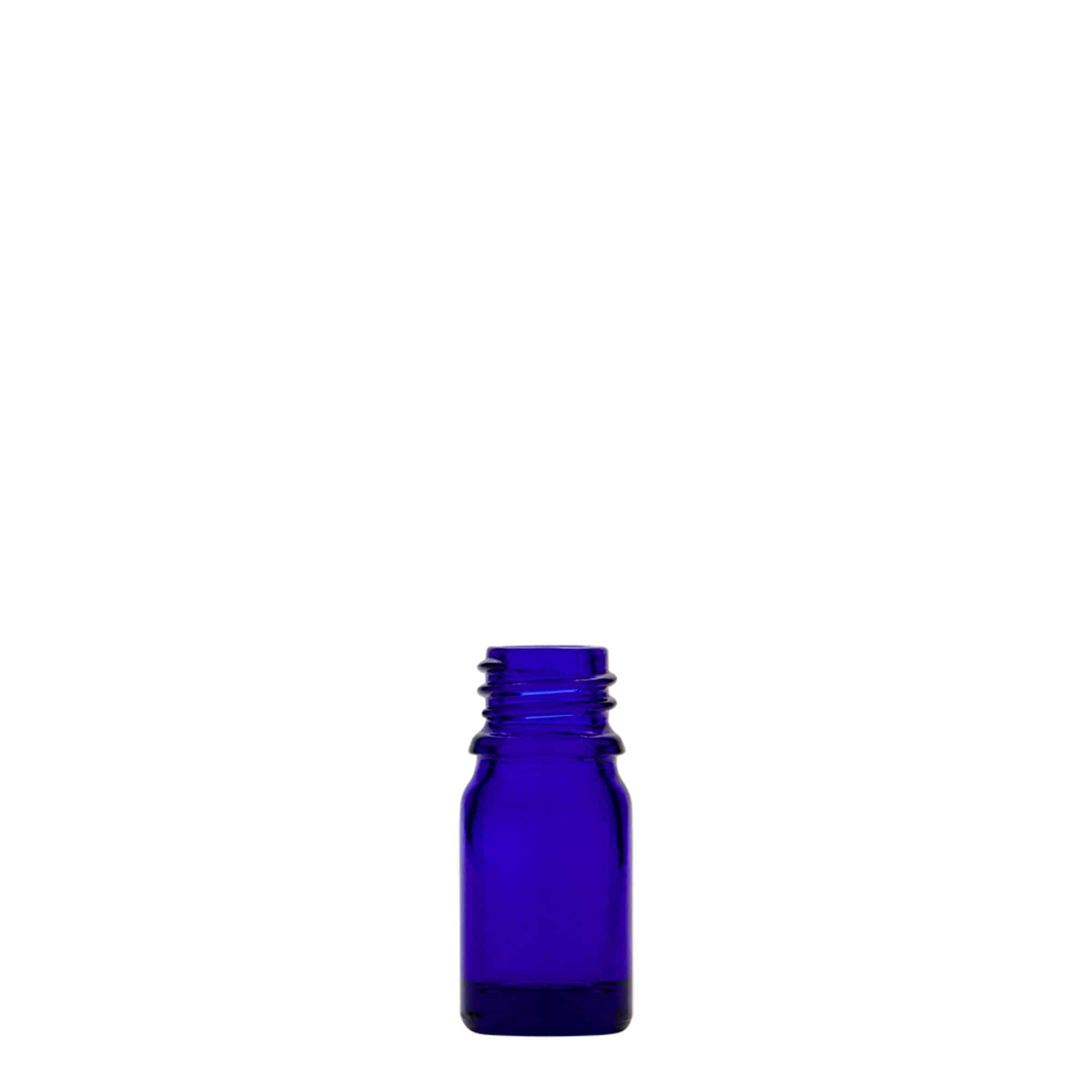 5 ml medicinflaska, glas, kungsblå, mynning: DIN 18 5 ml medicinflaska, glas, kungsblå, mynning: DIN 18