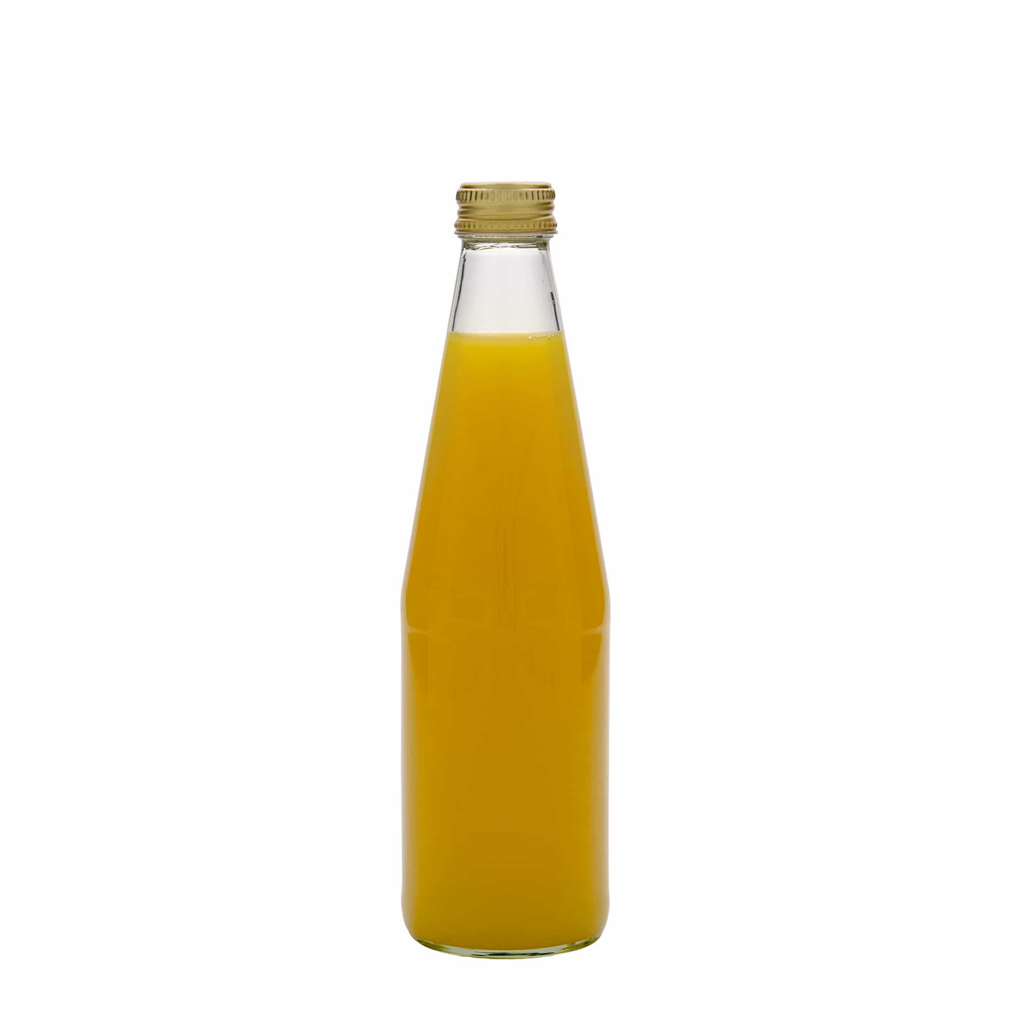 330 ml universalflaska morotsform, glas, öppning: PP 28