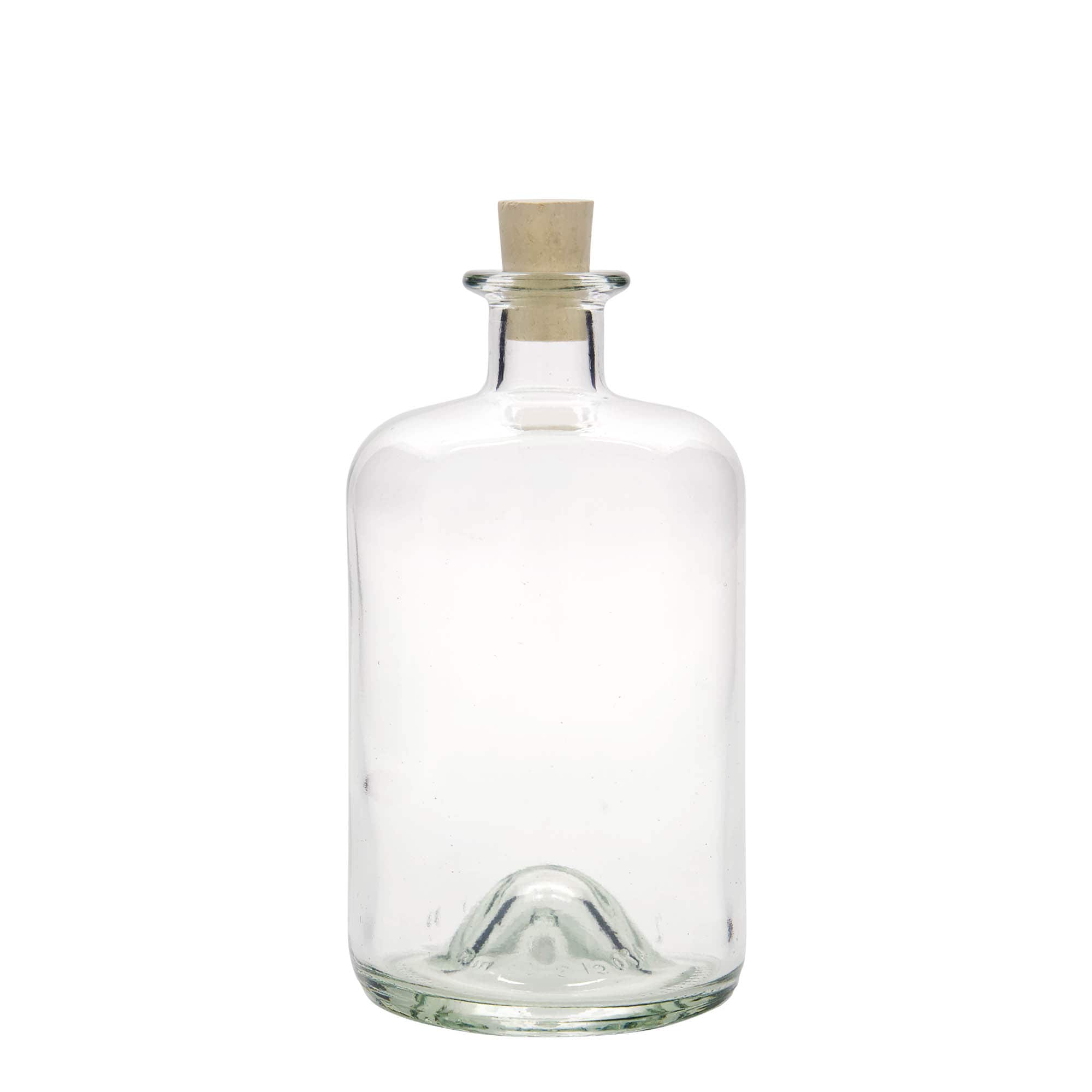 700 ml glasflaska apotekare, öppning: kork