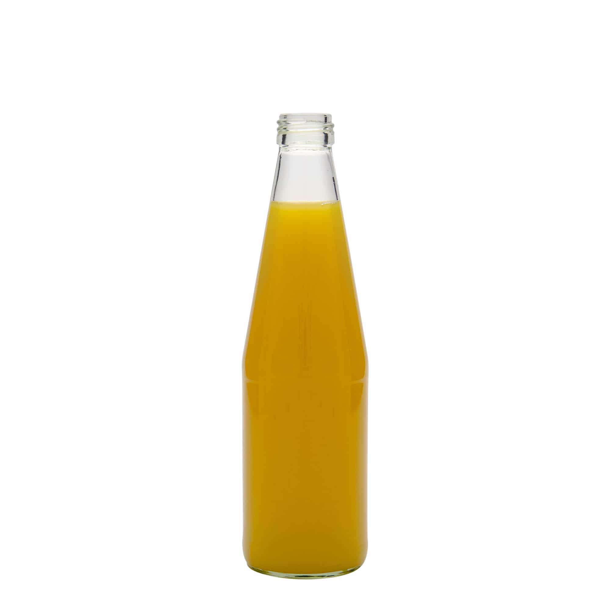 330 ml universalflaska morotsform, glas, öppning: PP 28 330 ml universalflaska morotsform, glas, öppning: PP 28
