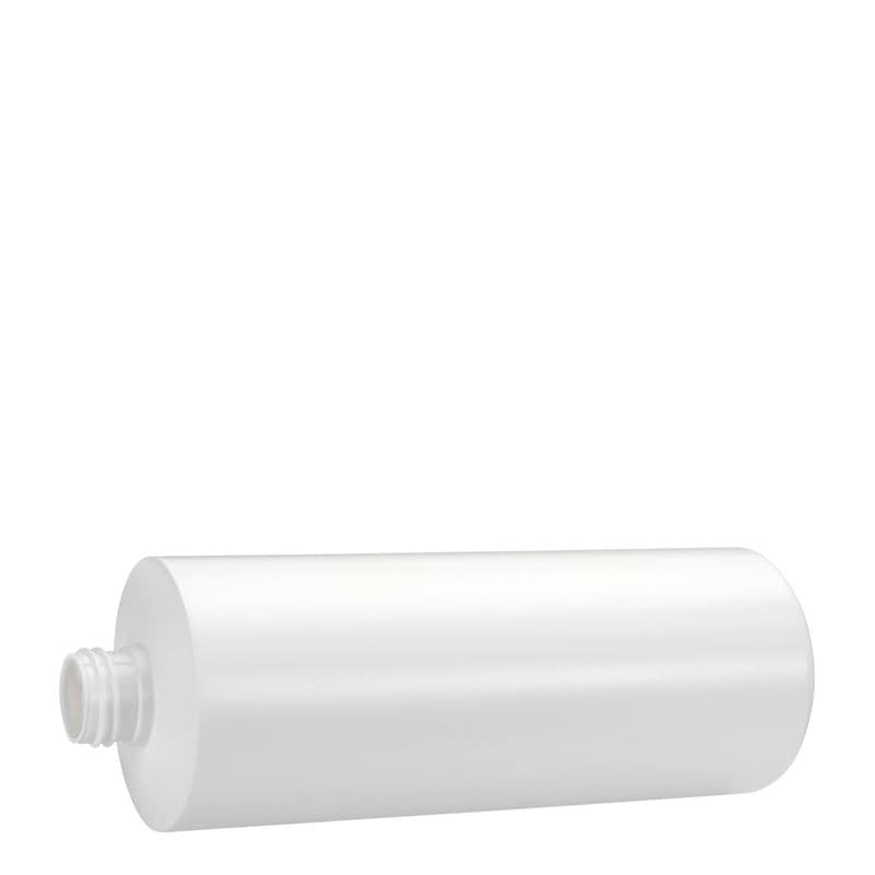 500 ml plastflaska 'Pipe', grön HDPE, vit, mynning: GPI 24/410