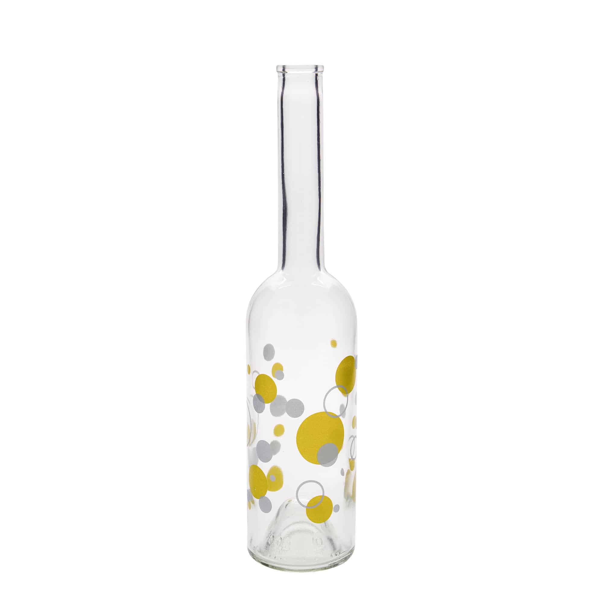 500 ml glasflaska 'Opera', motiv: prickar, öppning: kork