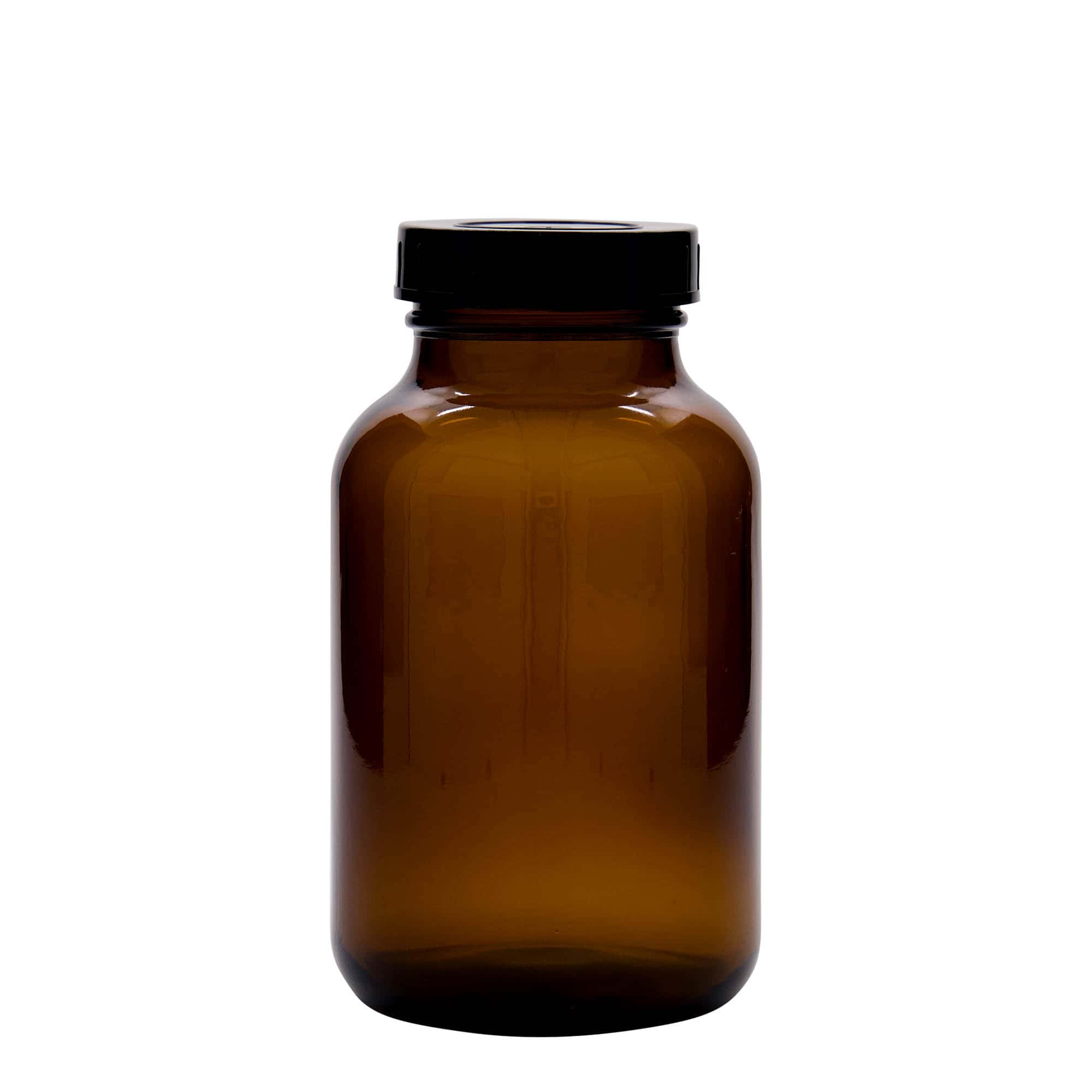 1 000 ml burk med bred hals, brun, mynning: DIN 68