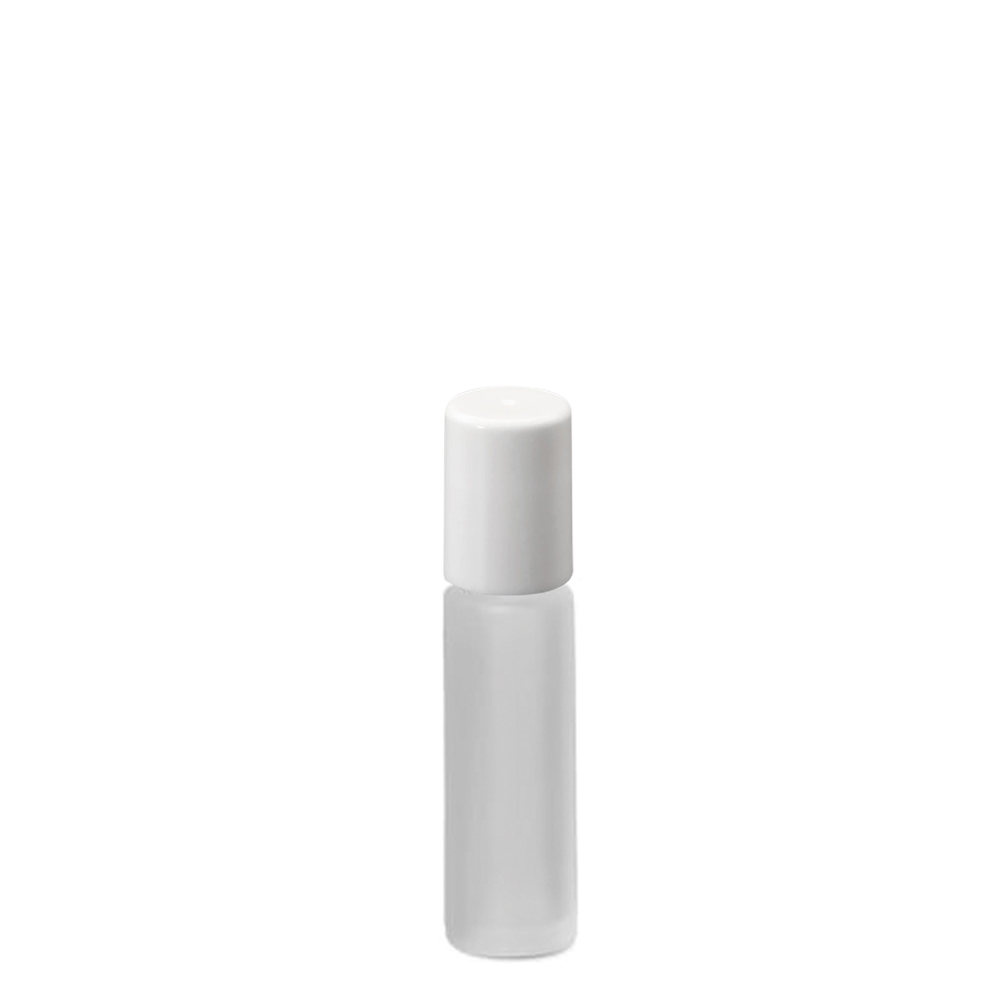 10 ml roll-on-flaska, glas, frostad, öppning: skruvlock