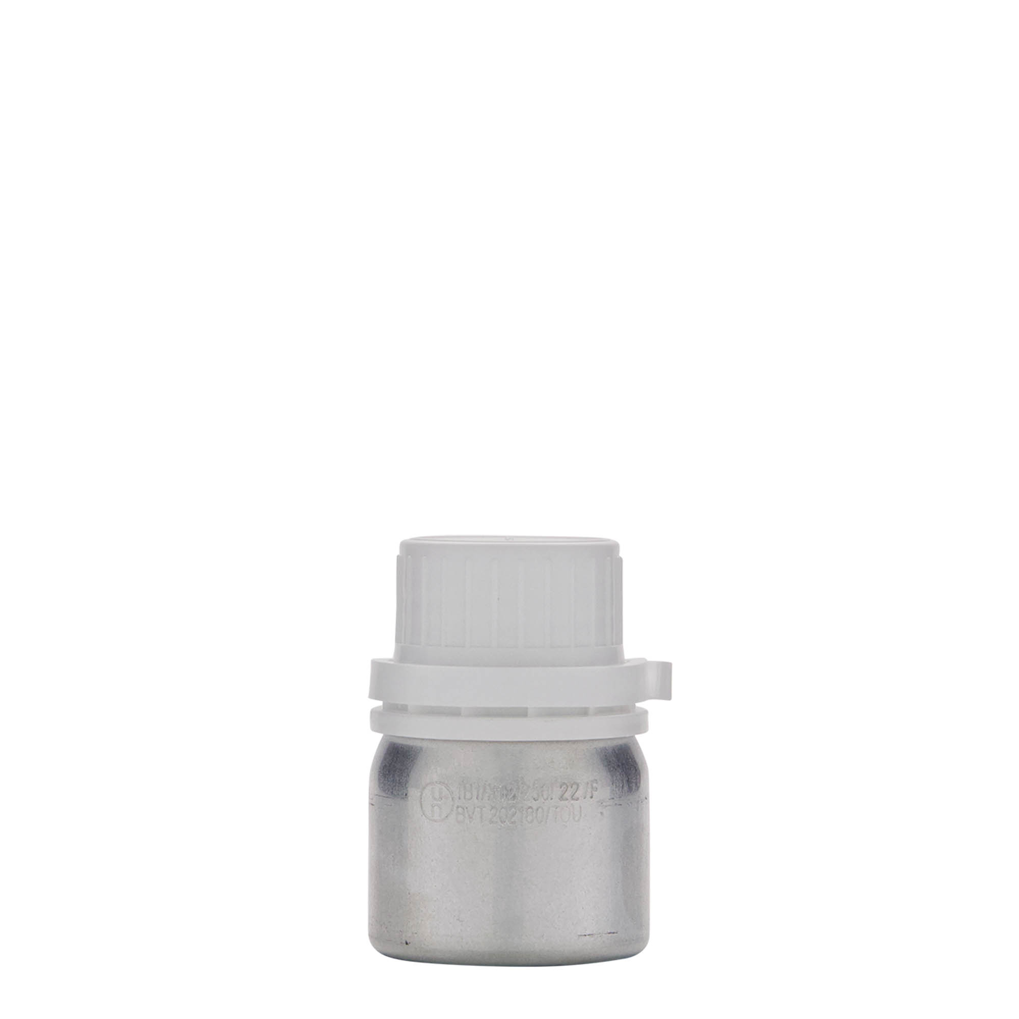 50 ml aluminiumflaska, metall, silver, öppning: DIN 32