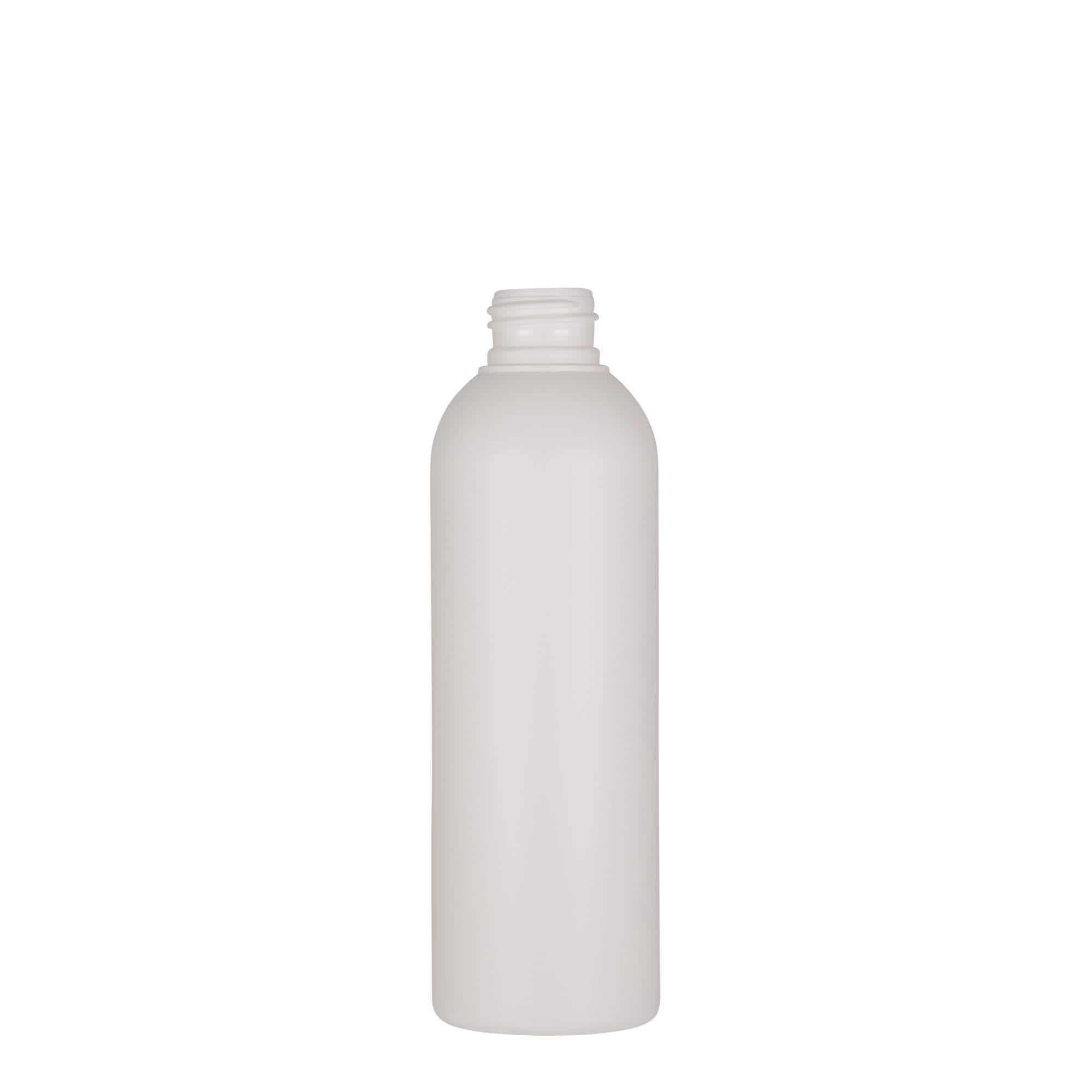 200 ml plastflaska 'Tuffy', HDPE, vit, mynning: GPI 24/410