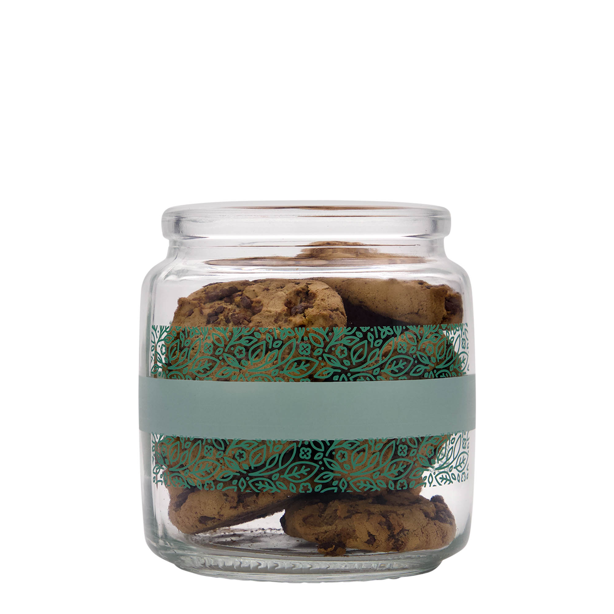 750 ml korkglas 'Giara', motiv: Naturalmente verde, mynning: kork