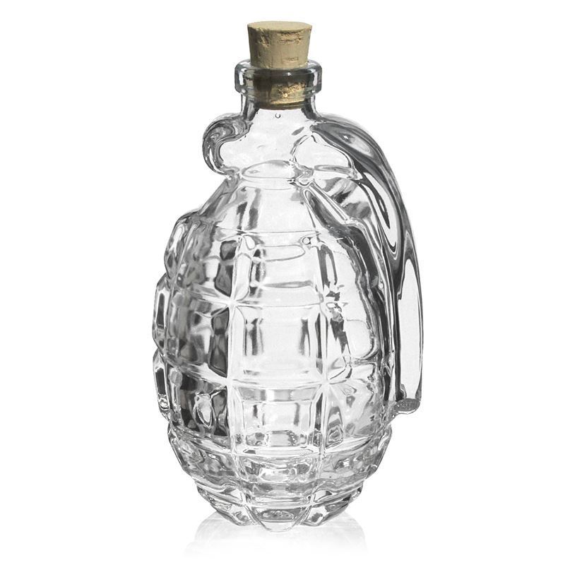 200 ml glasflaska 'Handgranater', mynning: kork
