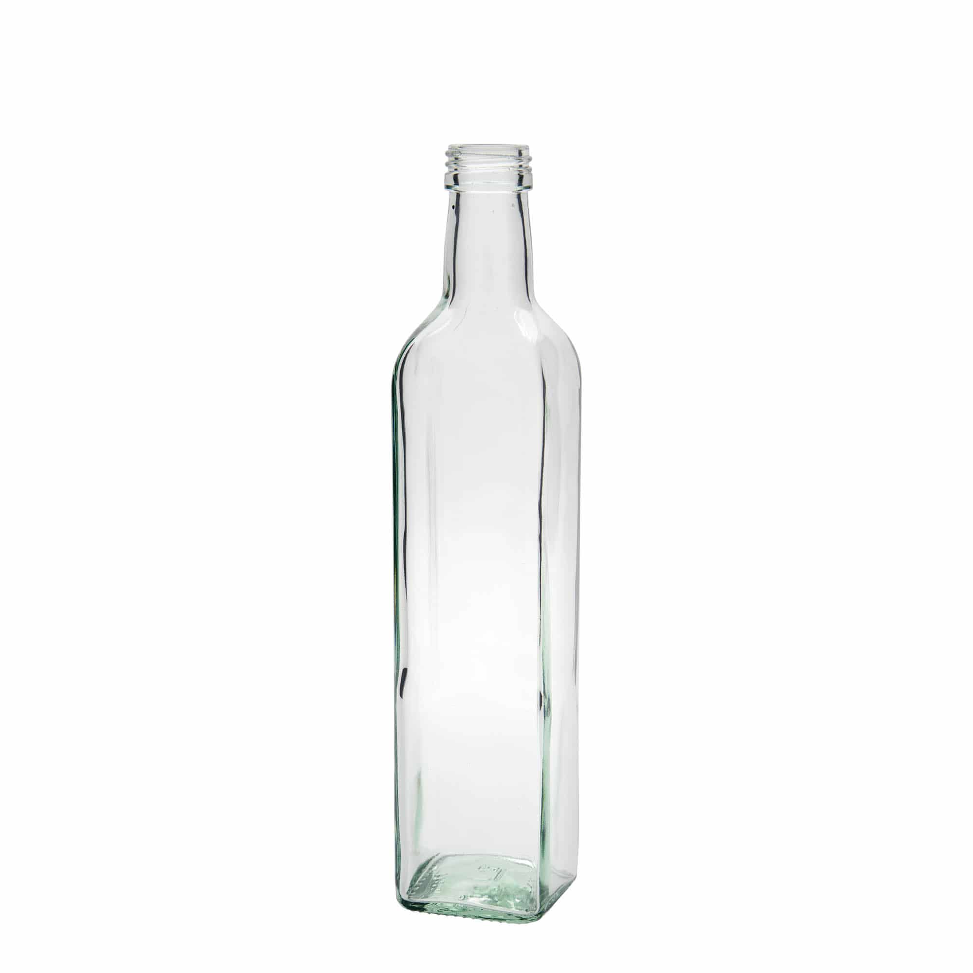 500 ml glasflaska 'Marasca', fyrkantig, öppning: PP 31,5 500 ml glasflaska 'Marasca', fyrkantig, öppning: PP 31,5