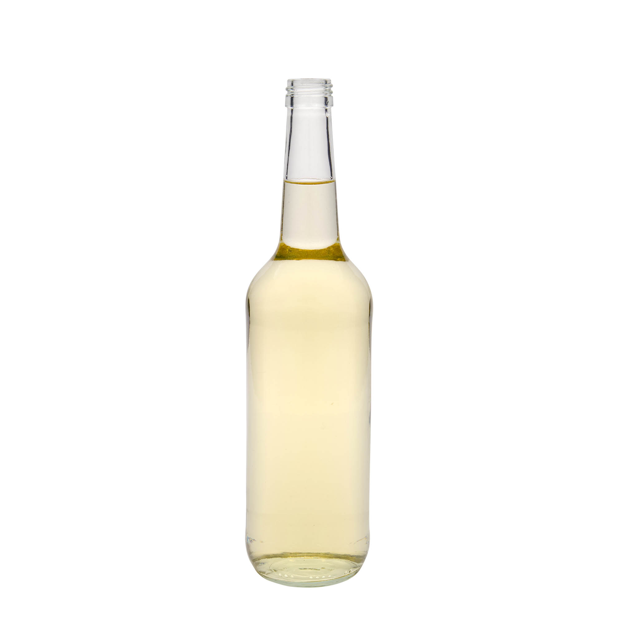 700 ml glasflaska med rak hals, öppning: PP 28