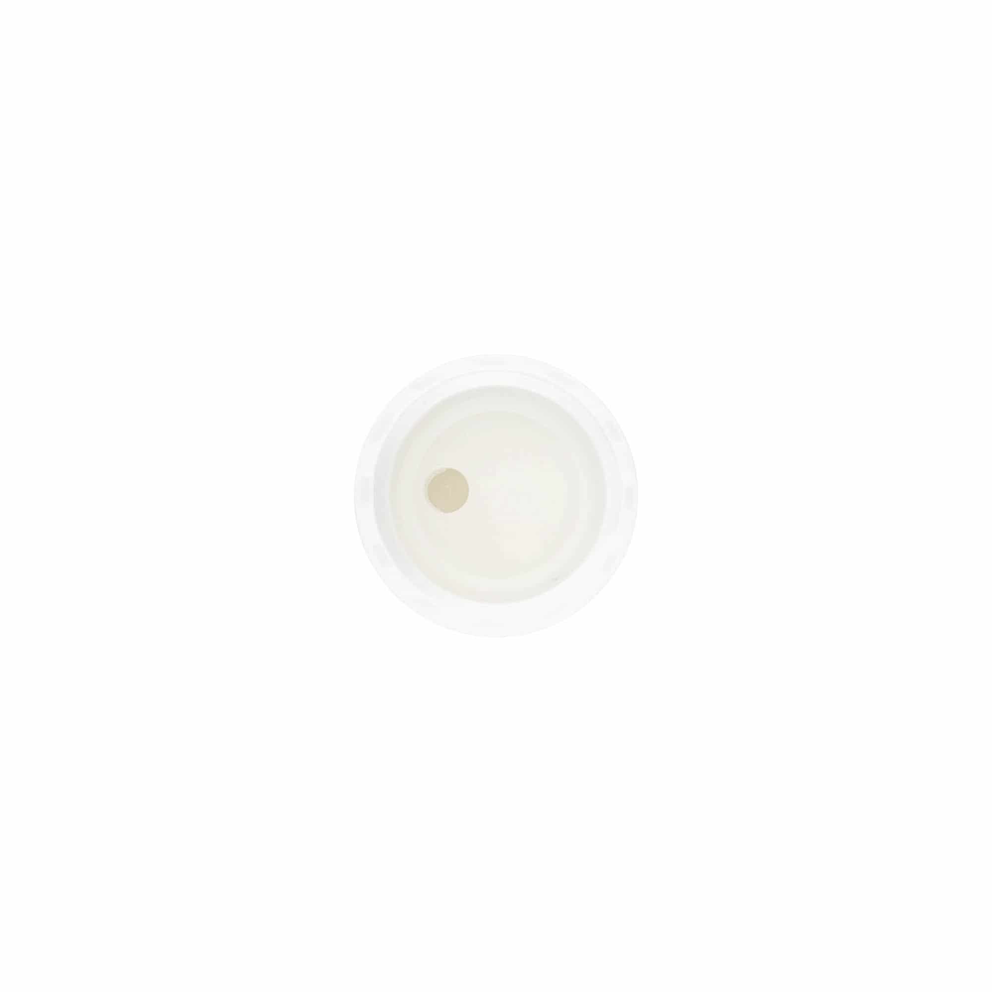 Skruvkapsel Disc Top, PP-plast, vit, för mynning: 20/410