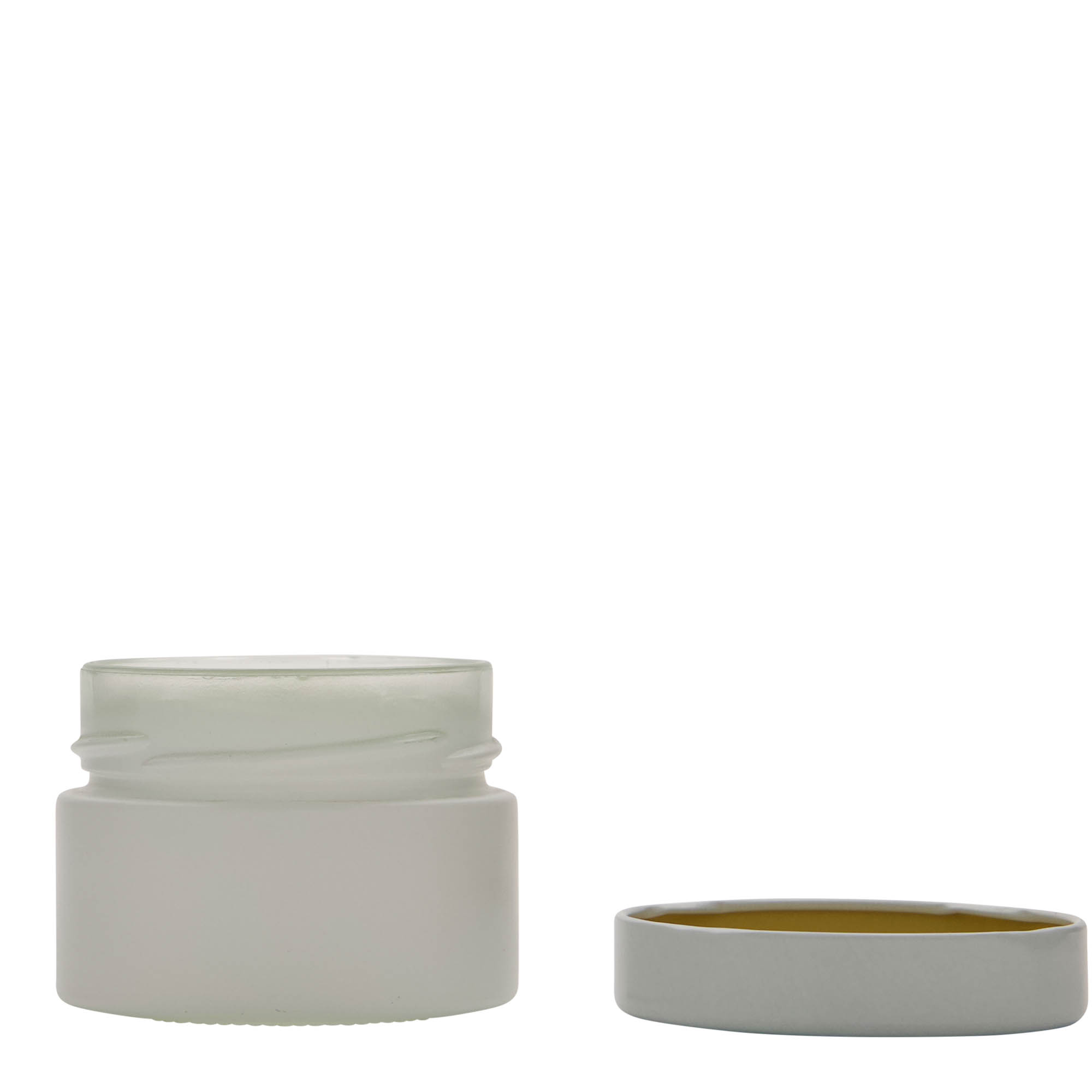 130 ml rund glas 'Aurora', vitt, öppning: Deep-Twist-Off (DTO 66)