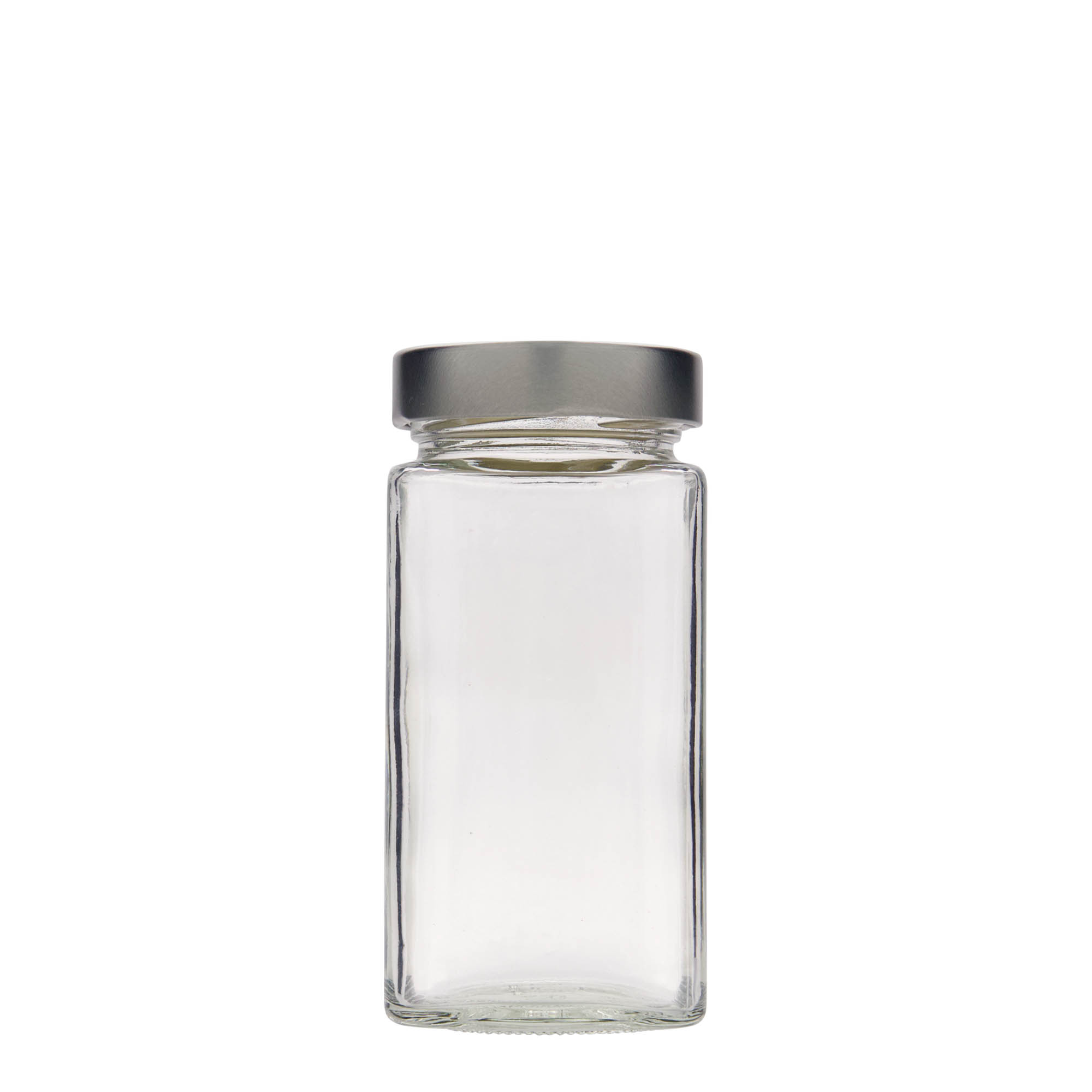 314 ml fyrkantigt glas 'Funny', öppning: Deep-Twist-Off (DTO 58)