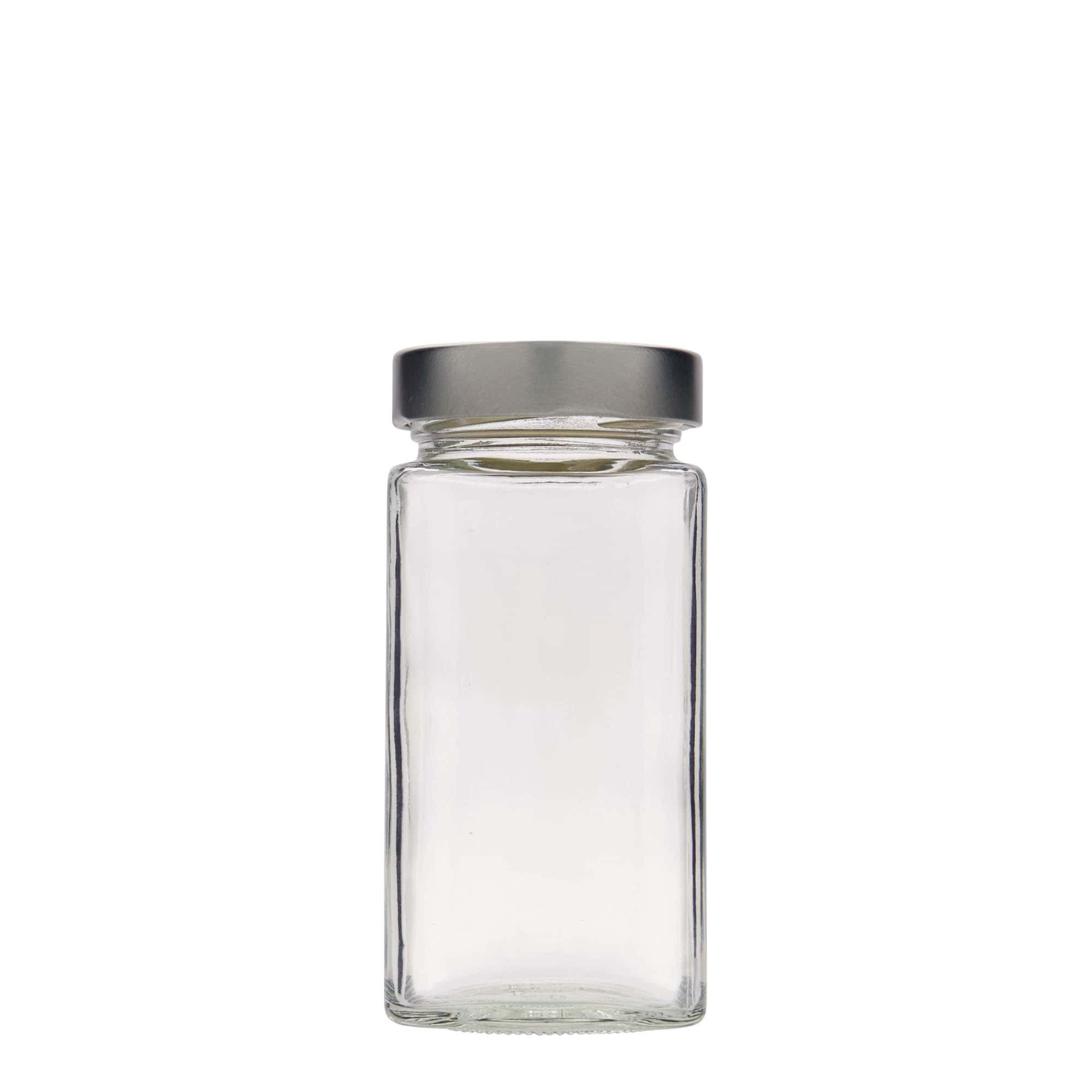 314 ml fyrkantigt glas 'Funny', öppning: Deep-Twist-Off (DTO 58)
