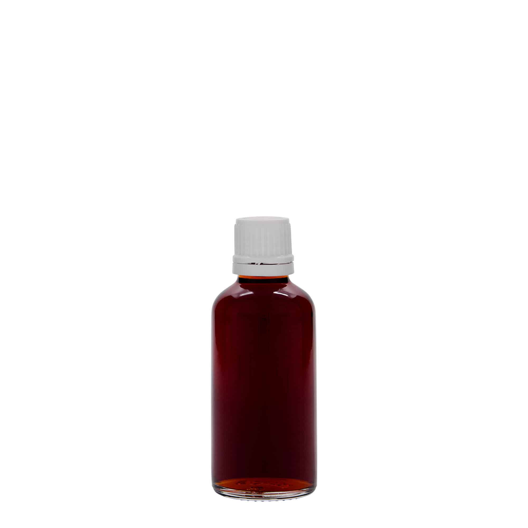 50 ml medicinflaska, glas, mynning: DIN 18