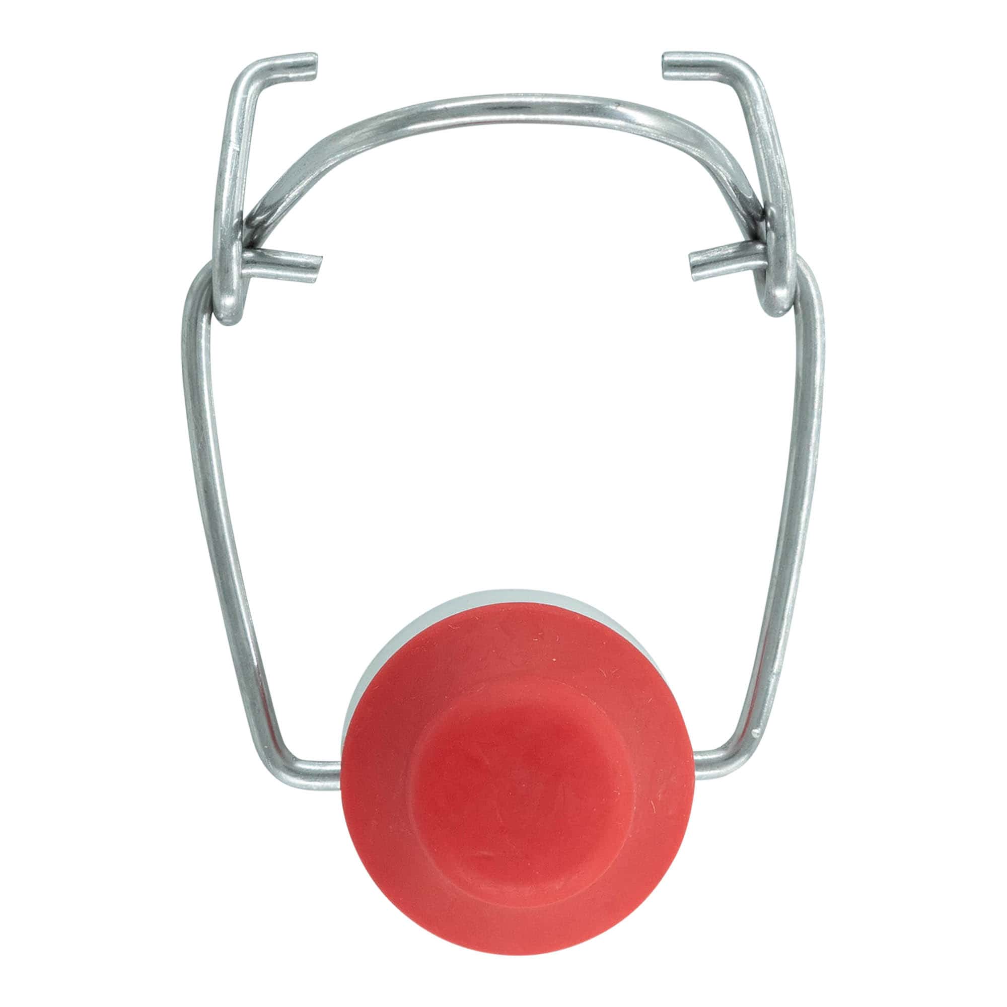 Specialstorlek på bygelspänne, plast, röd-vit Specialstorlek på bygelspänne, plast, röd-vit