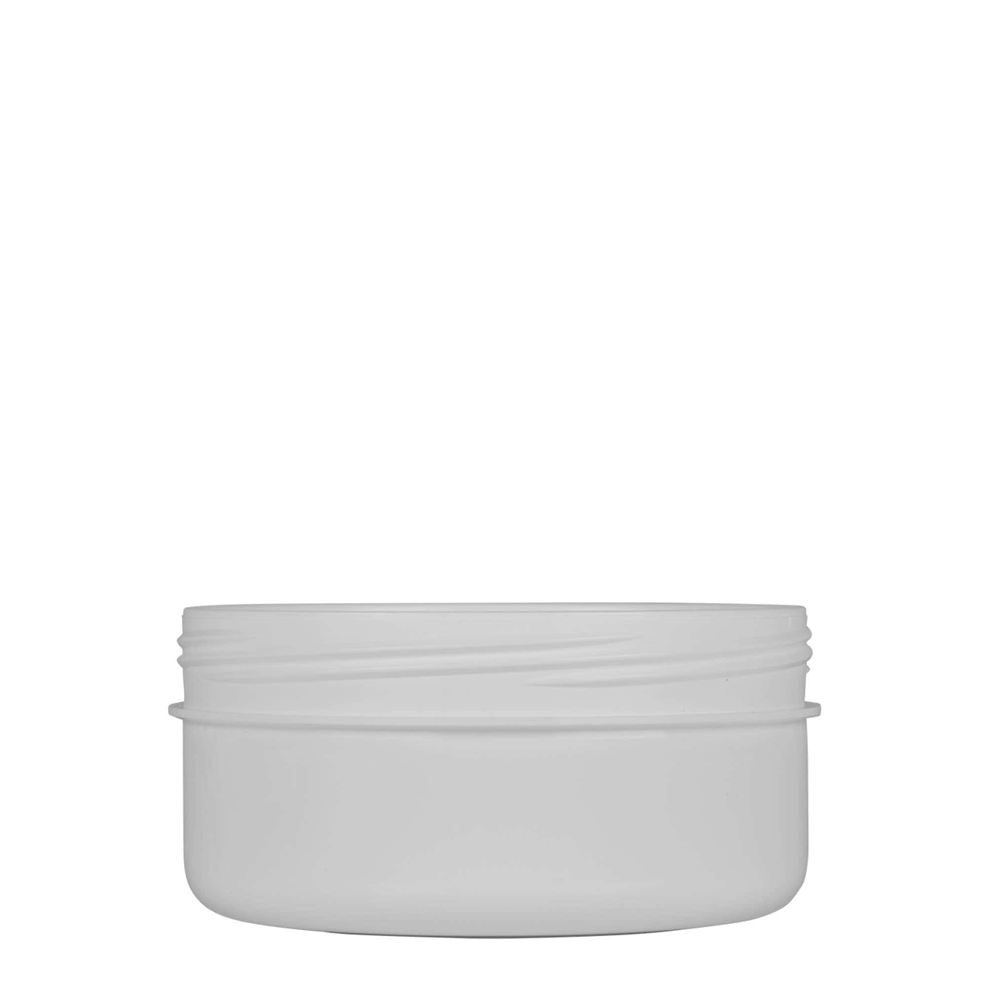250 ml plastburk 'White Line', PP, vit, mynning: skruvkapsel 250 ml plastburk 'White Line', PP, vit, mynning: skruvkapsel