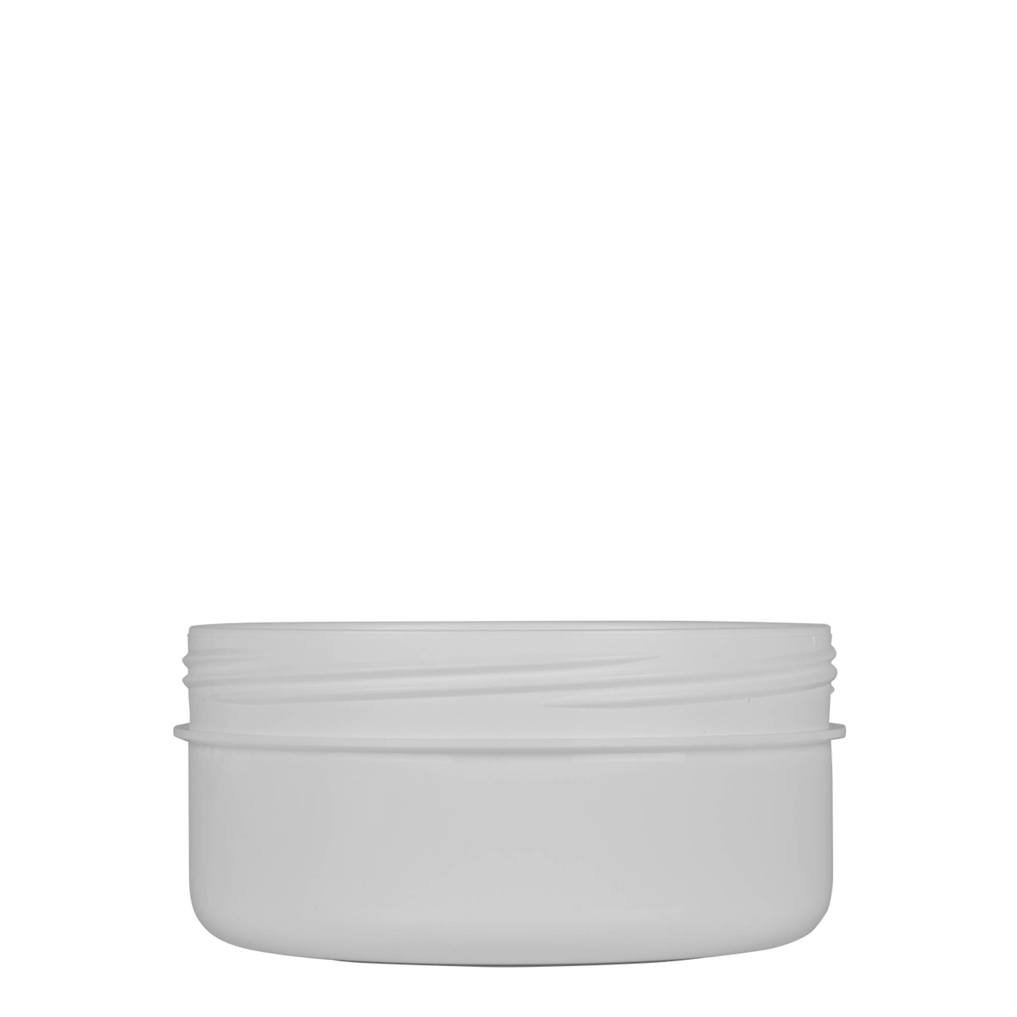 250 ml plastburk 'White Line', PP, vit, öppning: skruvlock
