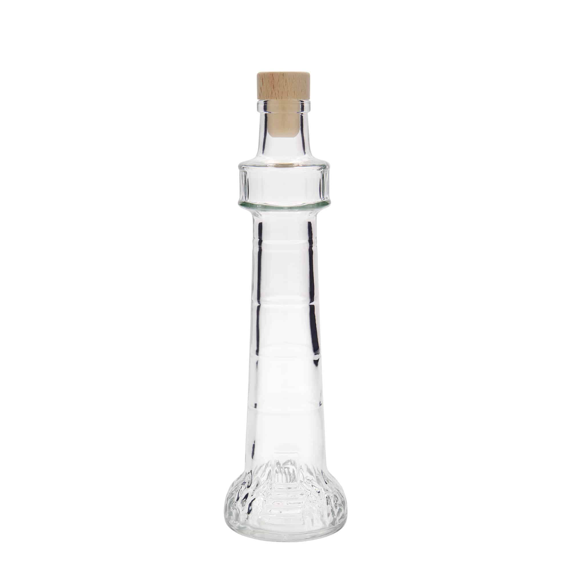 200 ml glasflaska 'Leuchtturm', mynning: kork