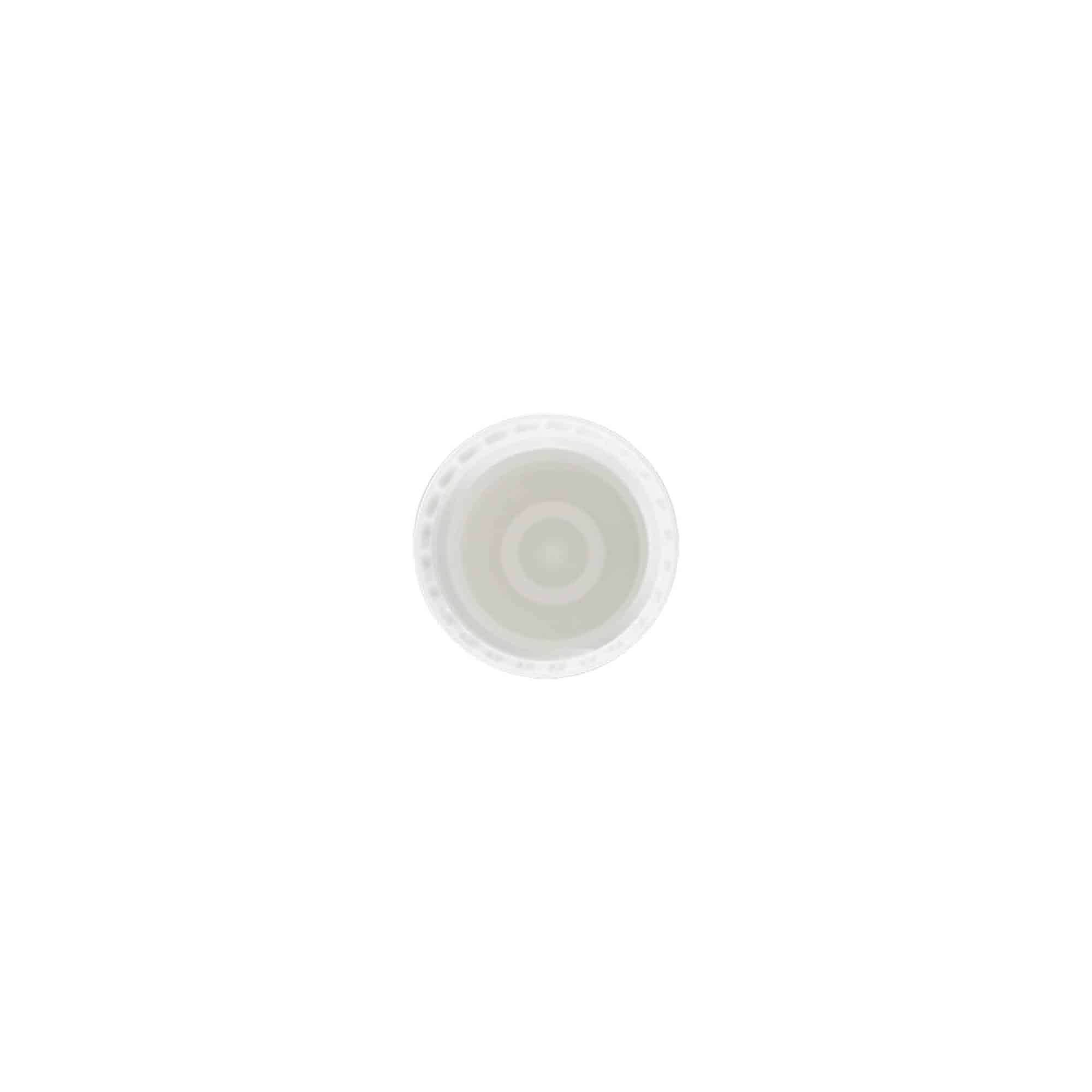Lock till 10 ml roll on-flaska, PP-plast, vit, för mynning: skruvkapsel