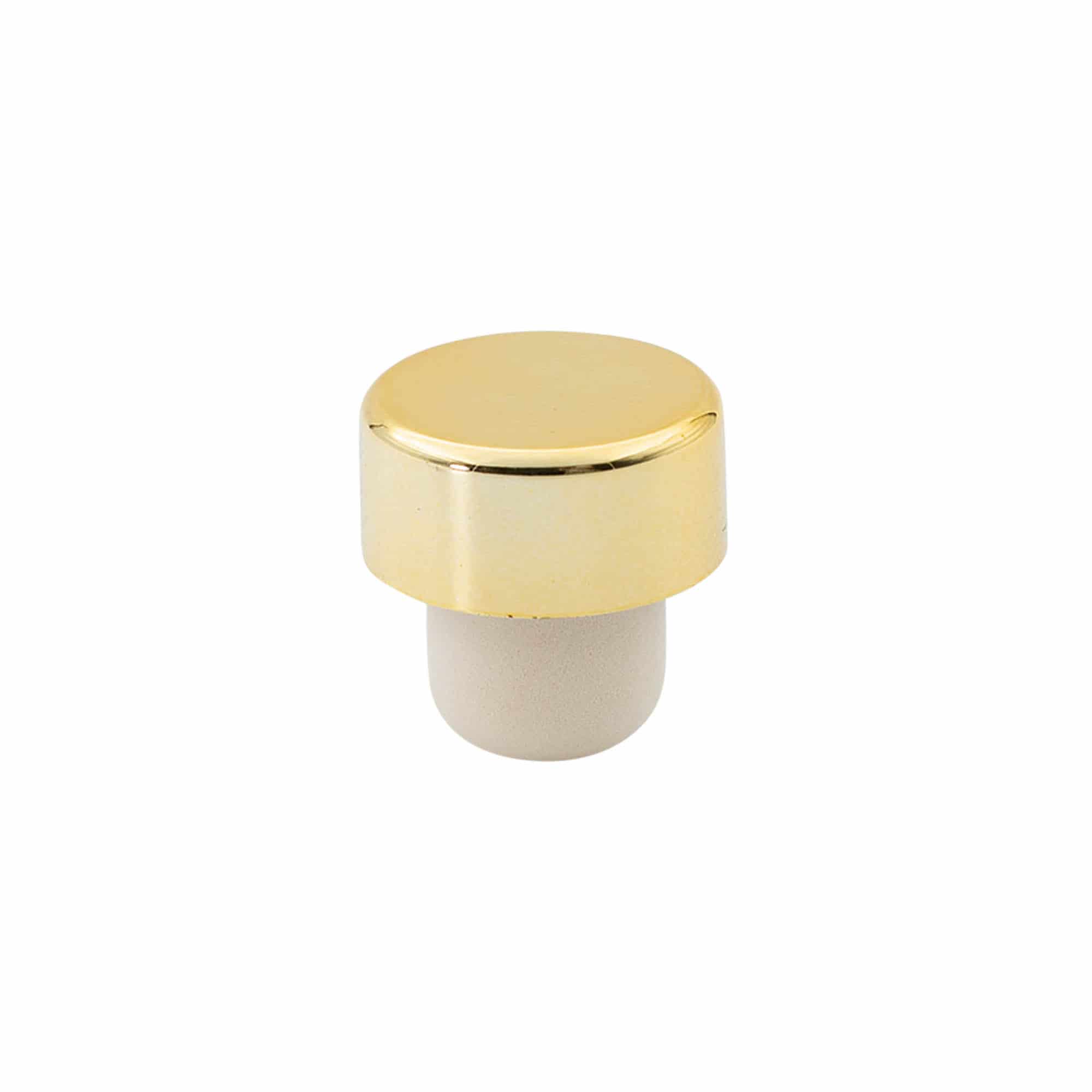 Greppkork 19 mm, plast, guld, för mynning: kork Greppkork 19 mm, plast, guld, för mynning: kork