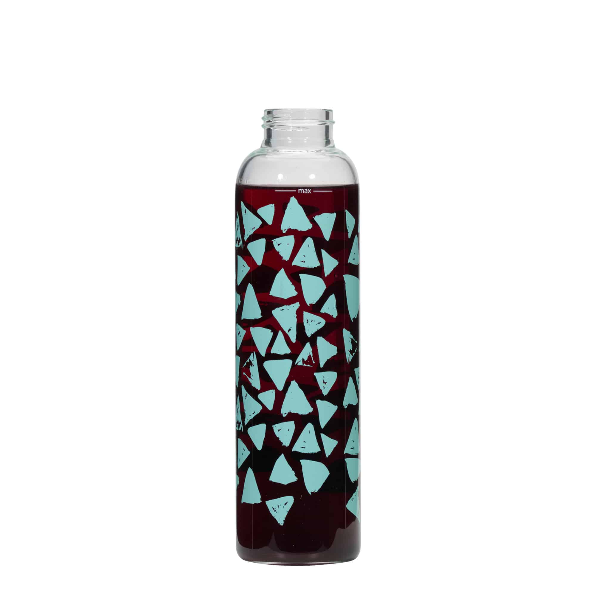 500 ml vattenflaska 'Perseus - Turkosa trianglar', öppning: skruvlock