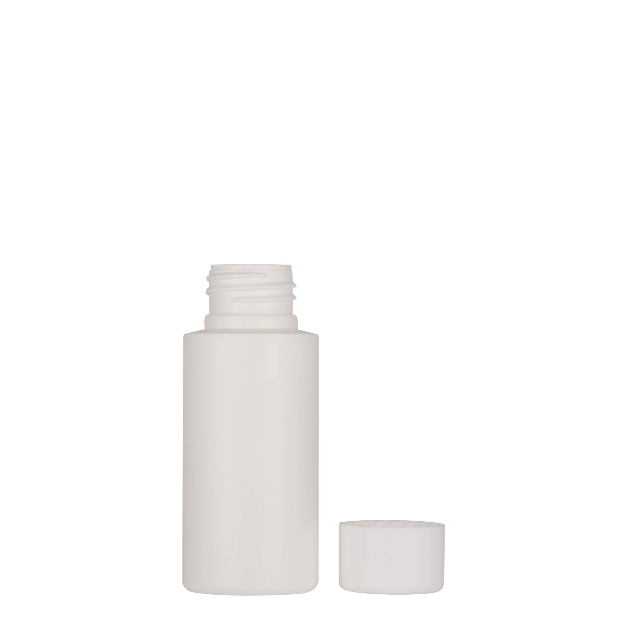 50 ml plastflaska 'Pipe', HDPE, vit, mynning: 24/410 50 ml plastflaska 'Pipe', HDPE, vit, mynning: 24/410