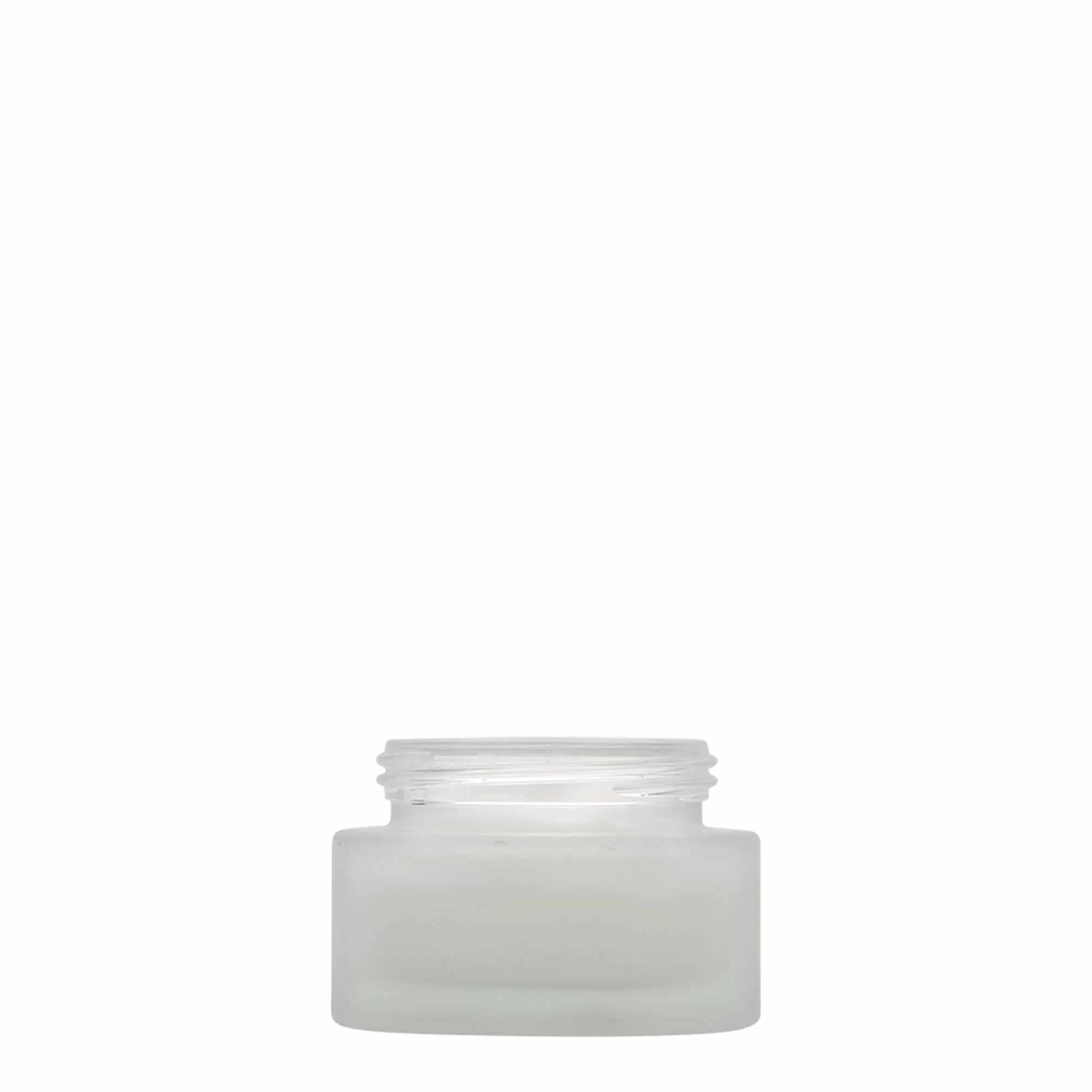 30 ml burk 'Platin Edition', glas, frostad, mynning: skruvkapsel