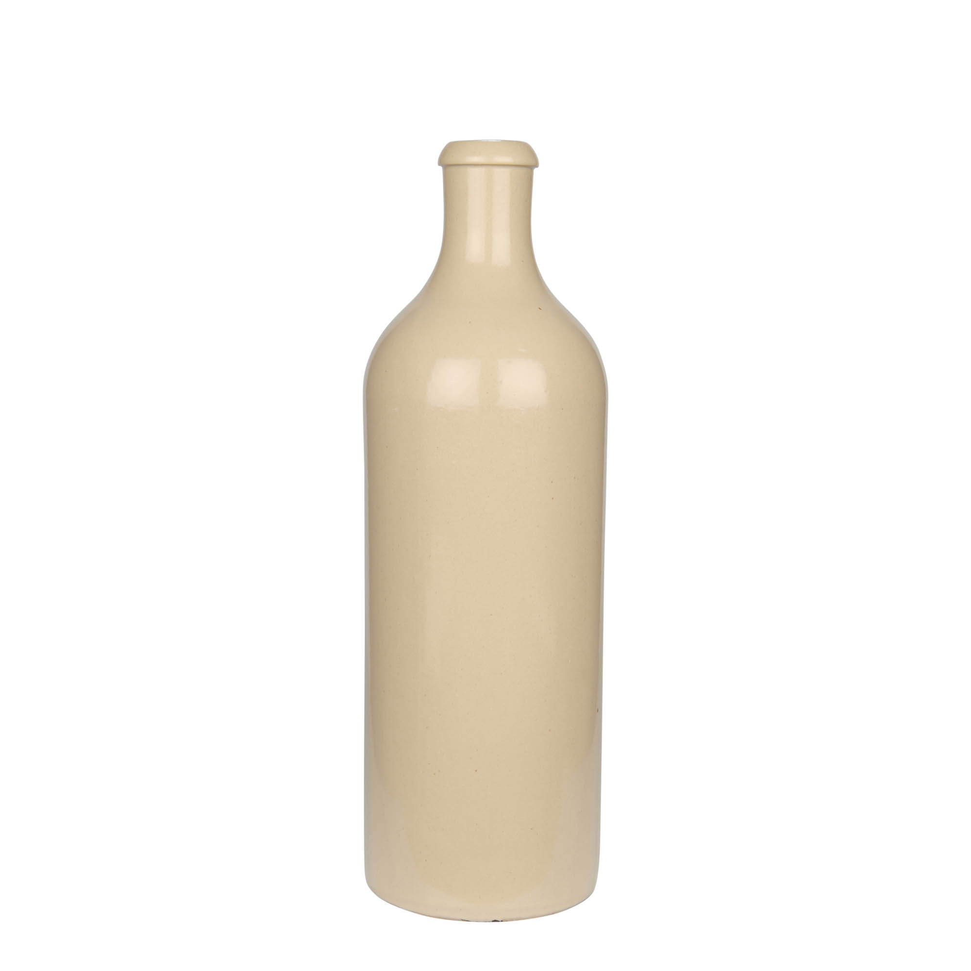 750 ml lerkrus, stengods, beige, öppning: kork