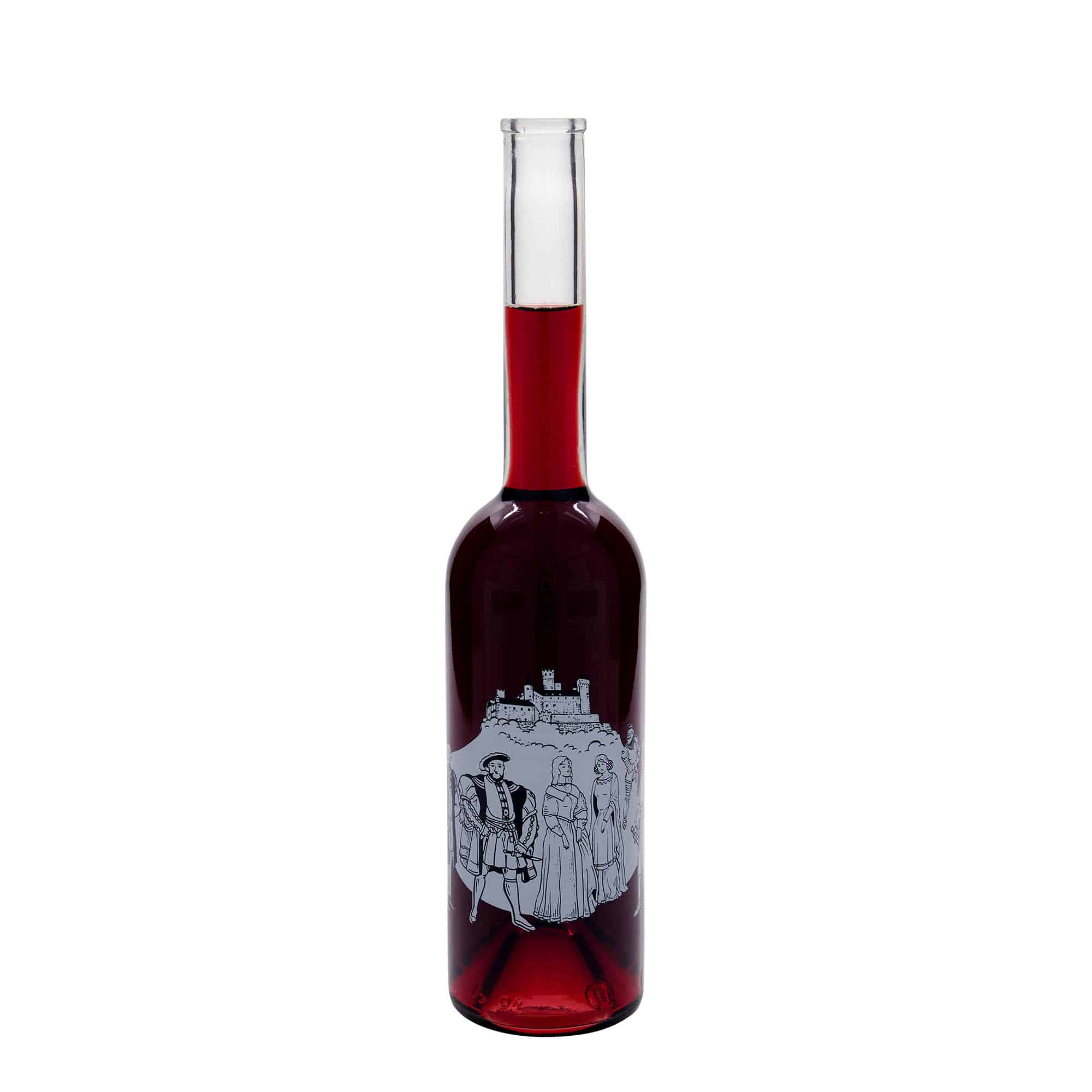 500 ml Glasflaska 'Opera', motiv: Medeltiden, öppning: Kork