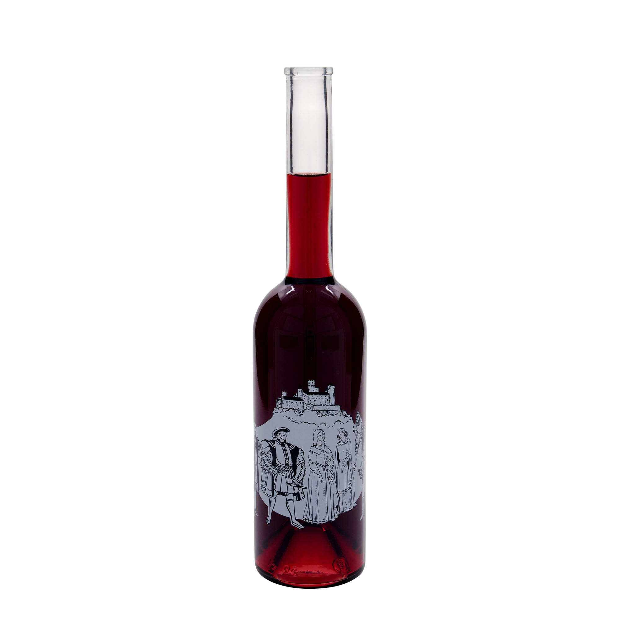 500 ml Glasflaska 'Opera', motiv: Medeltiden, öppning: Kork