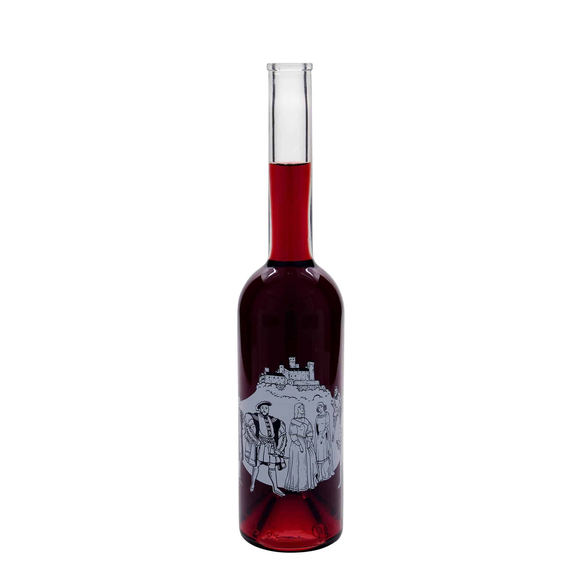 500 ml Glasflaska 'Opera', motiv: Medeltiden, öppning: Kork