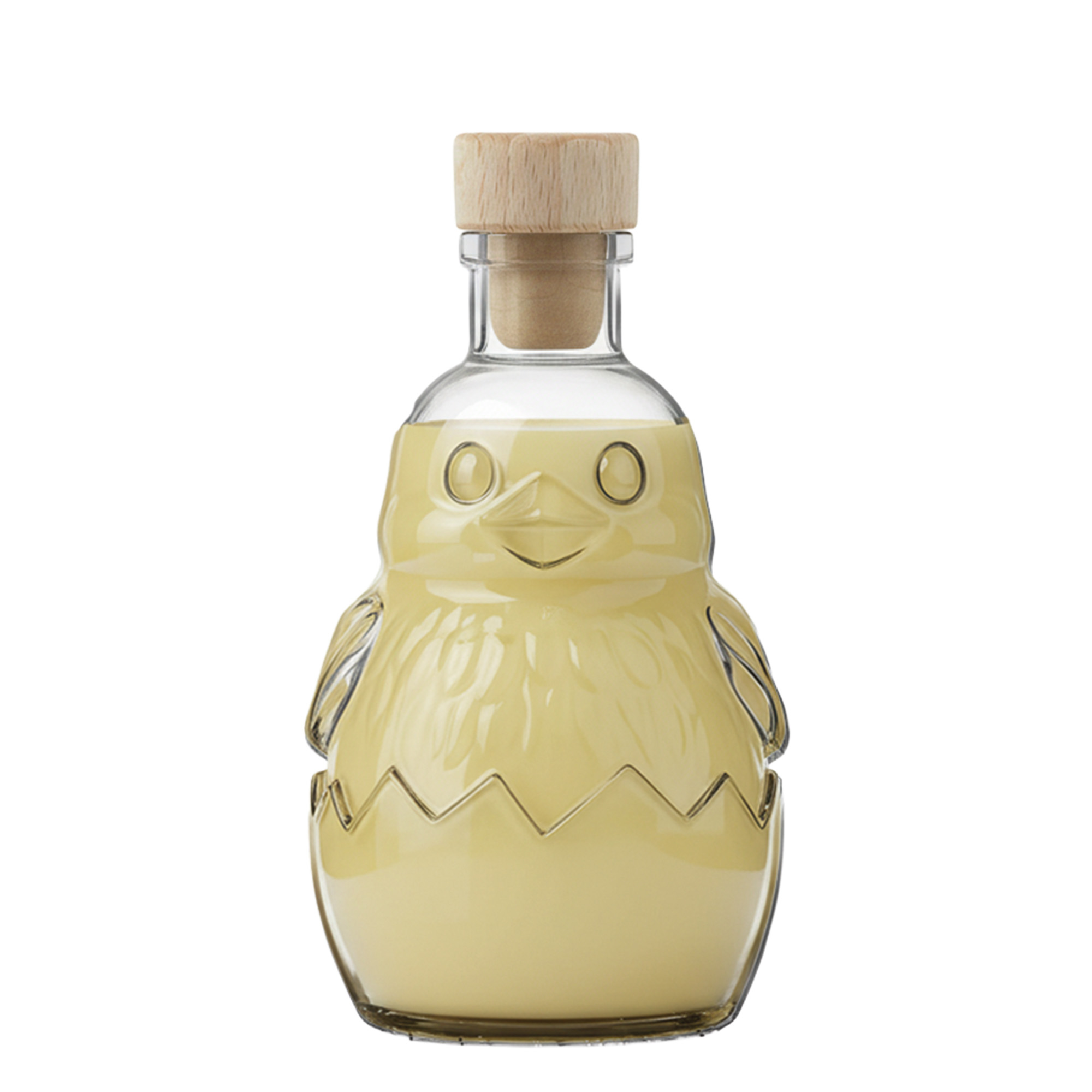 200 ml glasflaska 'Kyckling', öppning: kork