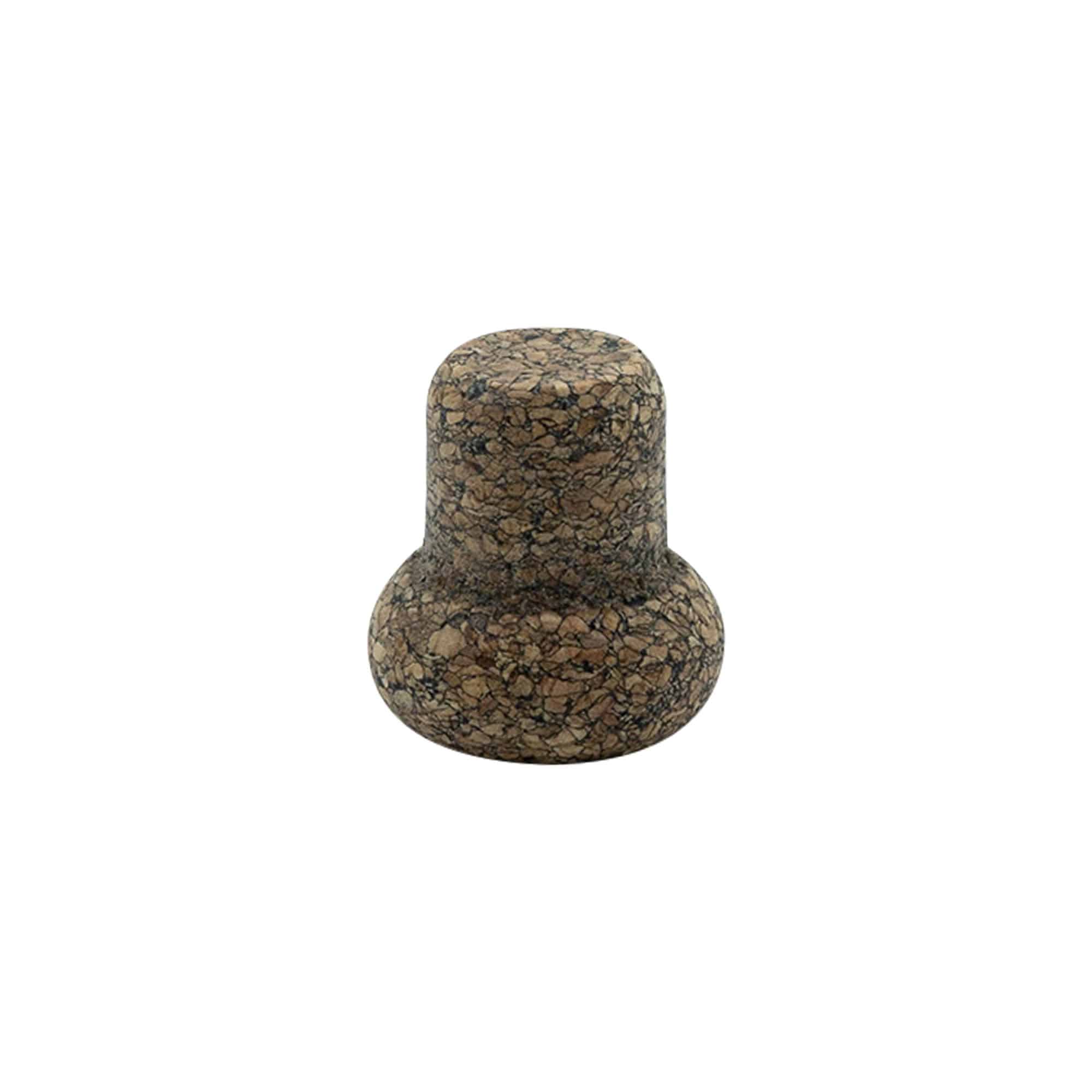 Greppkork 'Barrel' 22,5 mm, Corkcoal, för mynning: kork
