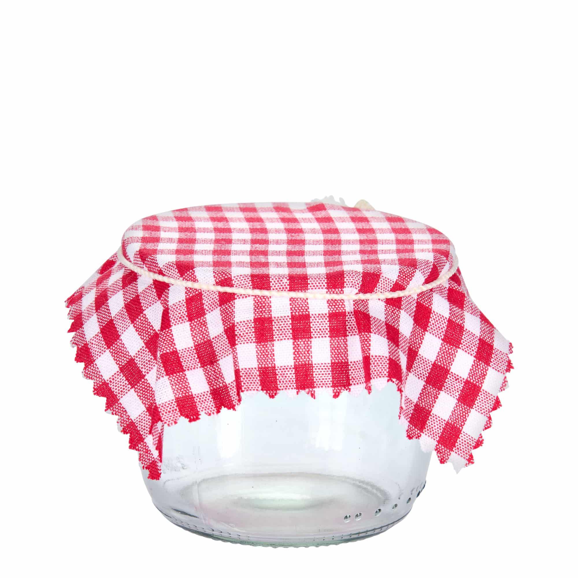 Rutig tygduk 12x12, kvadratisk, textil, röd, öppning: TO38-TO53