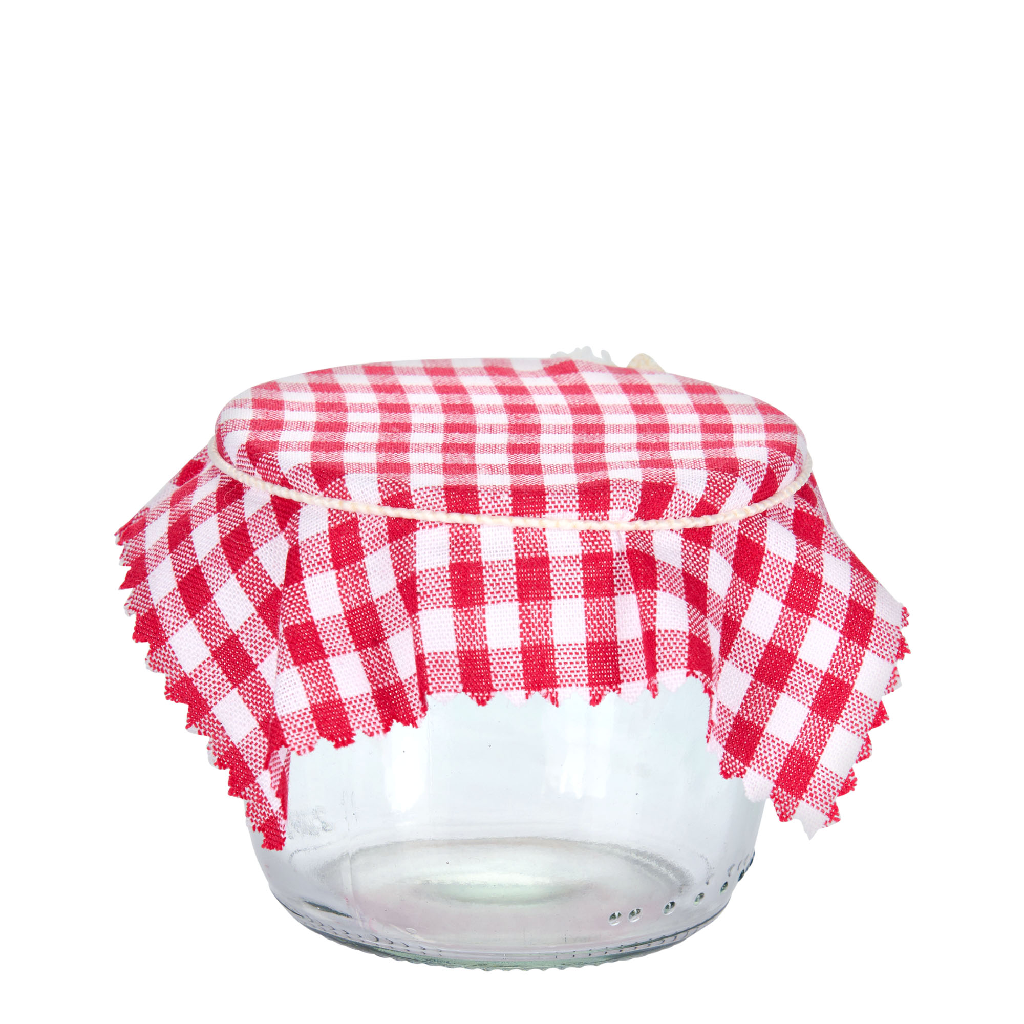 Rutig tygduk 12x12, kvadratisk, textil, röd, öppning: TO38-TO53