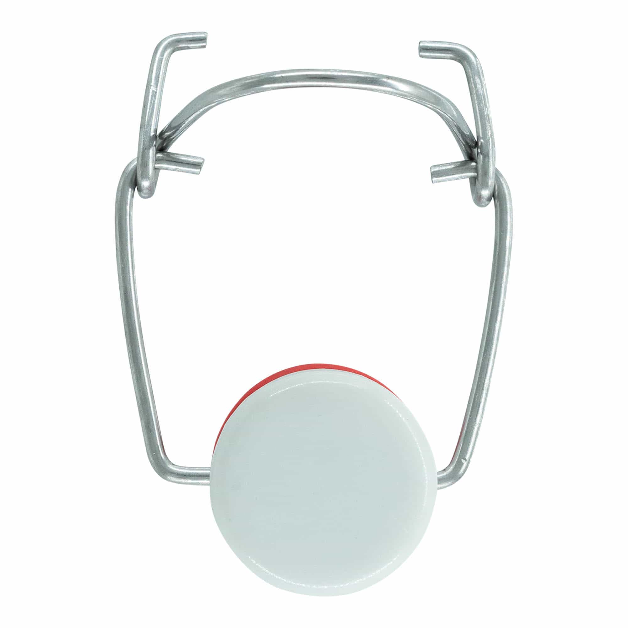 Specialstorlek på bygelspänne, plast, röd-vit Specialstorlek på bygelspänne, plast, röd-vit