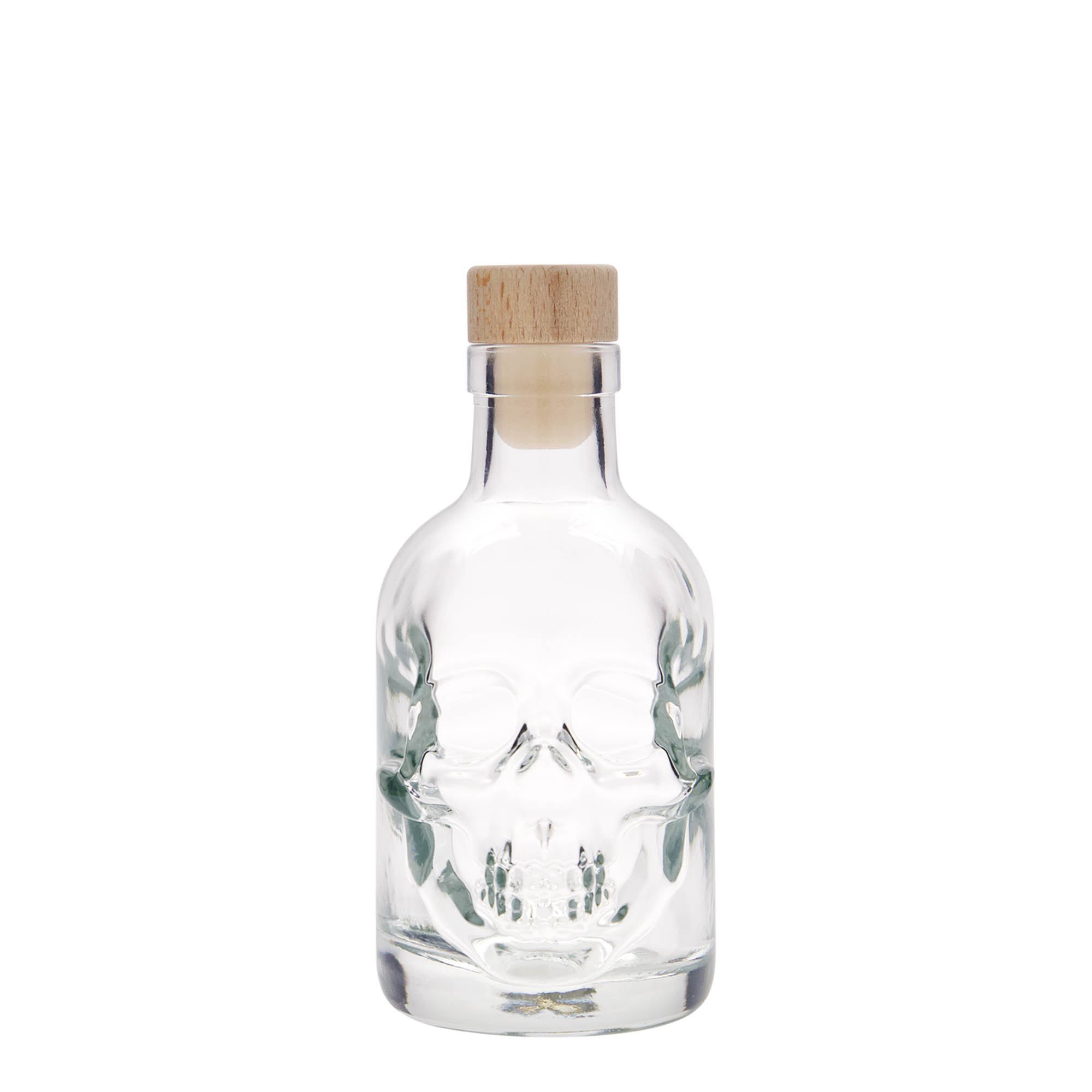 200 ml glasflaska 'Dödskalle', öppning: kork 200 ml glasflaska 'Dödskalle', öppning: kork