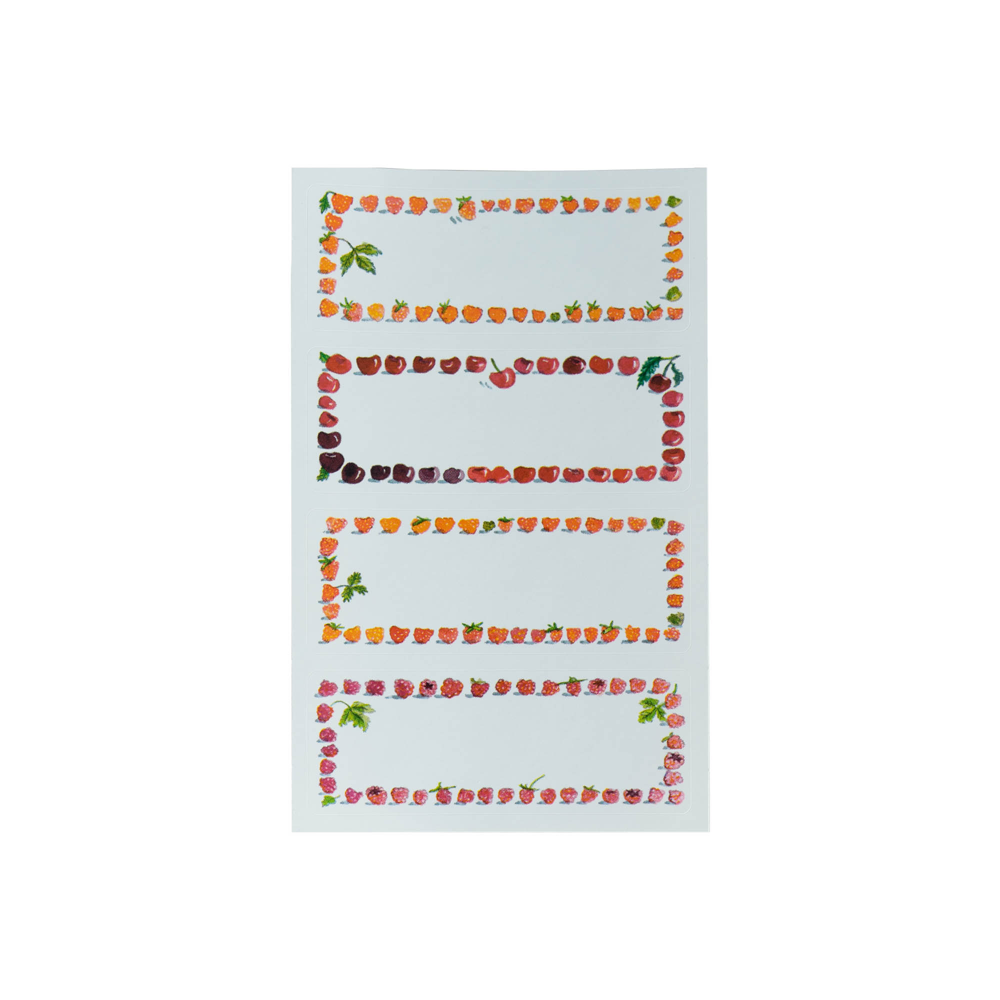 Zweckform Etiketter 'Frukt-ram', rektangulära, papper, flerfärgade