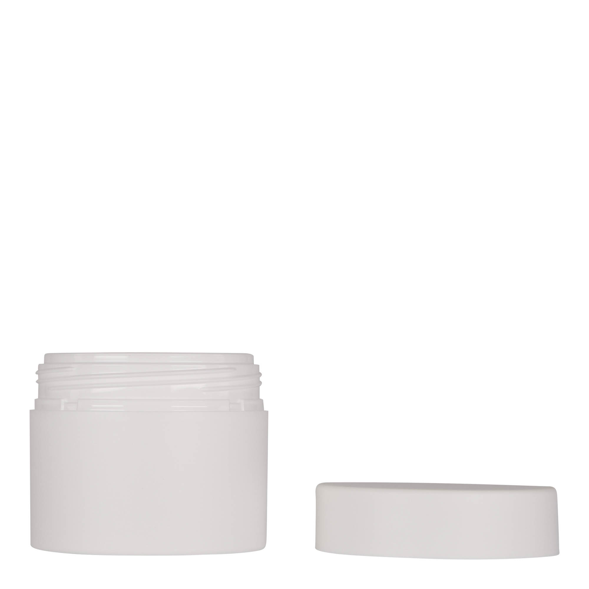 100 ml plastburk 'Antonella', PP, vit, öppning: skruvlock