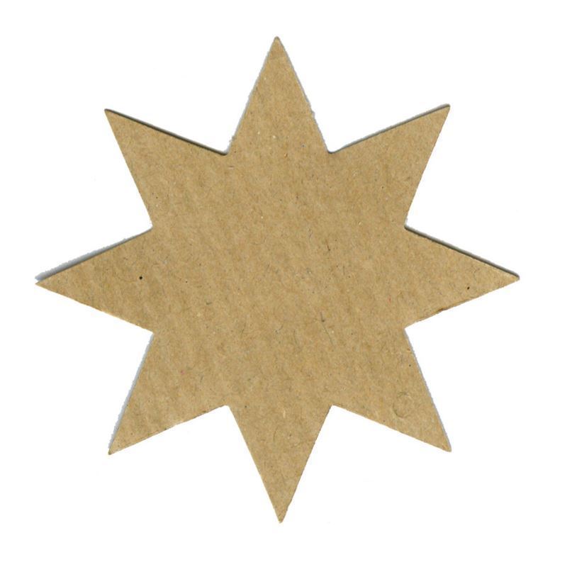 Hängande etikett stjärna, brun